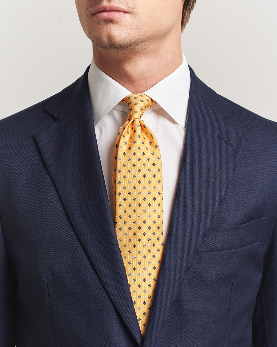 Heren | Stropdassen | E. Marinella | 3-Fold Printed Silk Tie Yellow