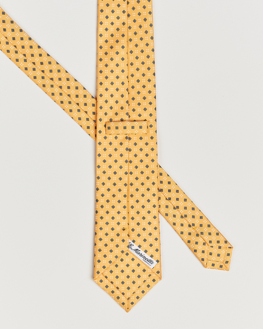 Homme | Cravates | E. Marinella | 3-Fold Printed Silk Tie Yellow
