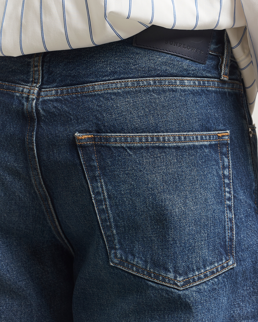 Homme | Jeans | Sunflower | Loose Jeans Dark Blue Worn