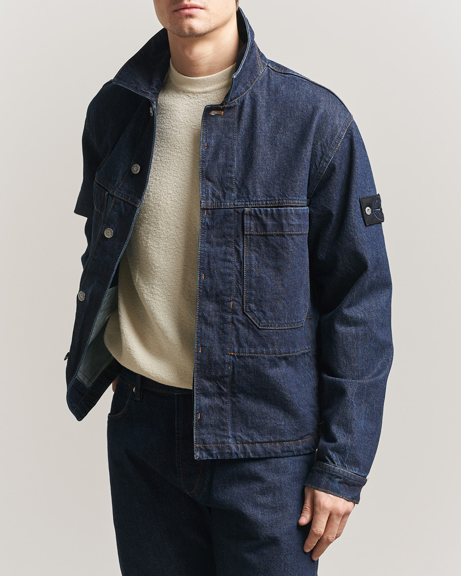 Homme | Manteaux Et Vestes | Stone Island | Denim Jacket Blue Rinse