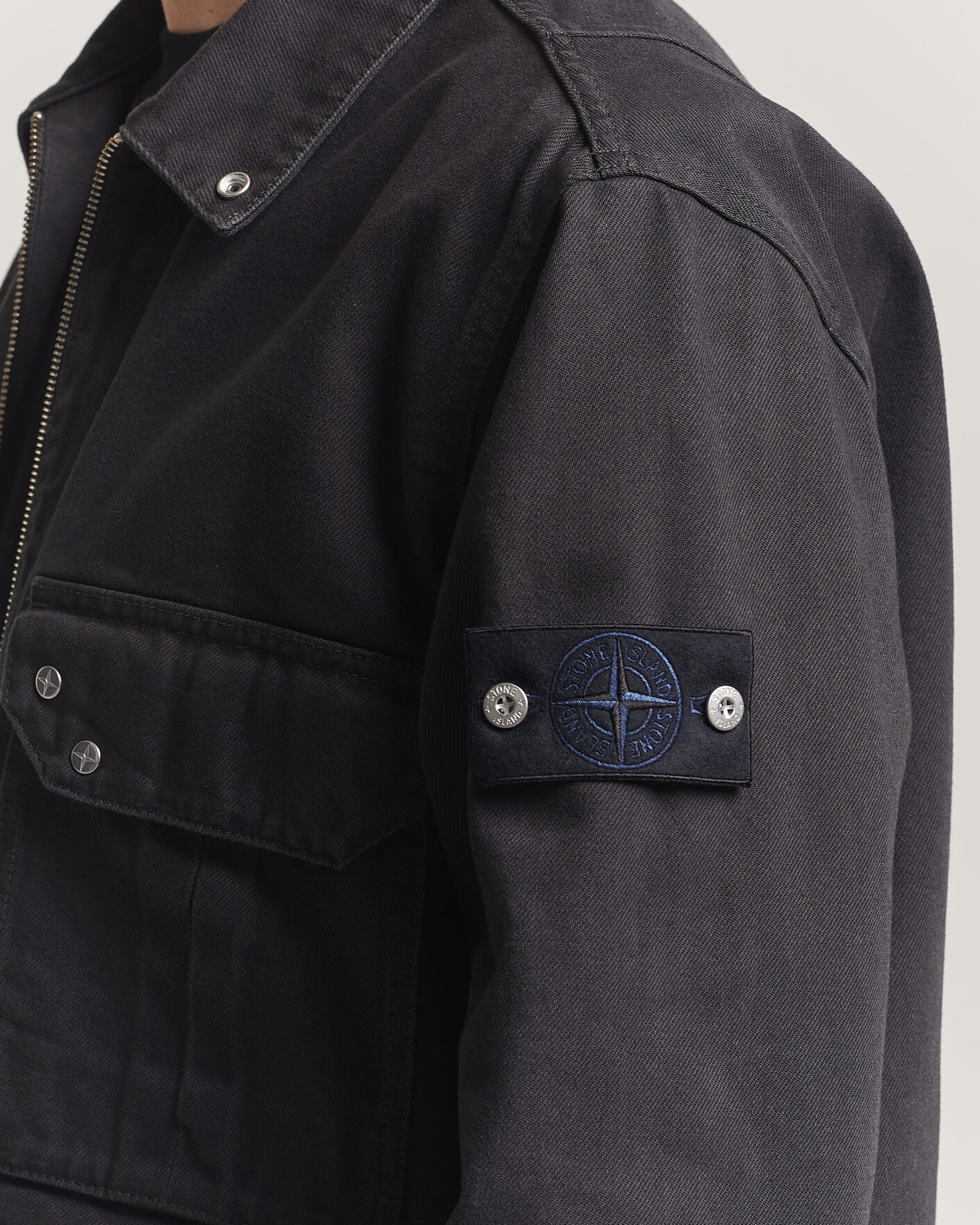 Heren | Jassen | Stone Island | Denim Zip Overshirt Black