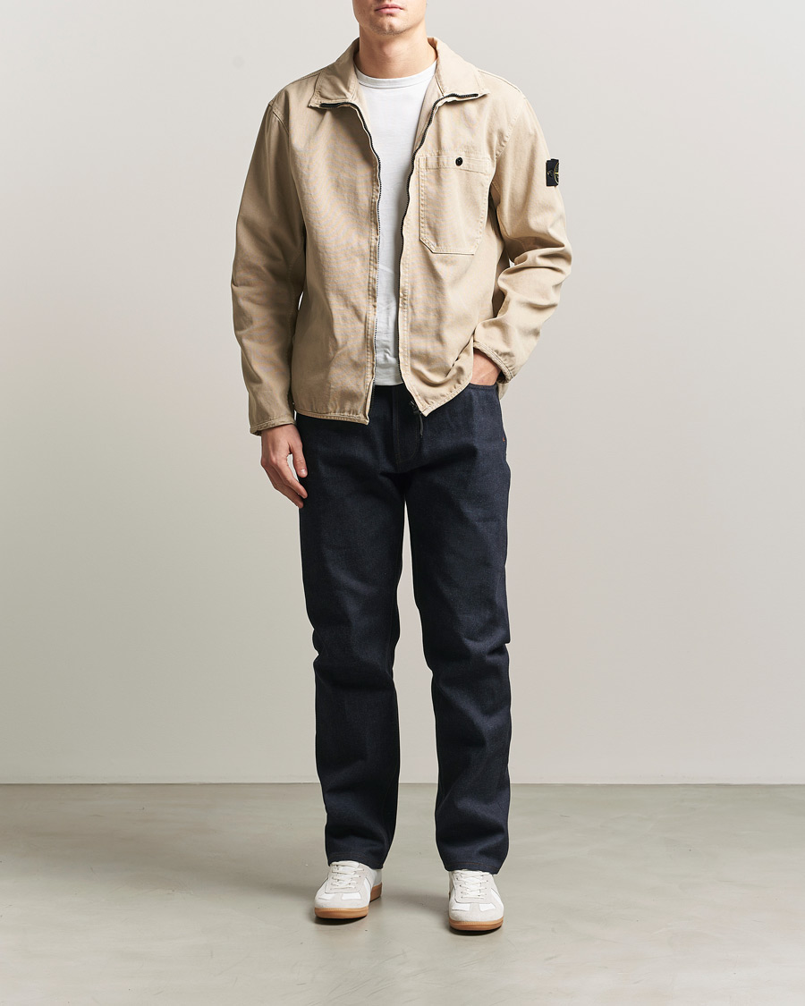 Heren | Jeans | Stone Island | Slim Fit Raw Denim Jeans Blue