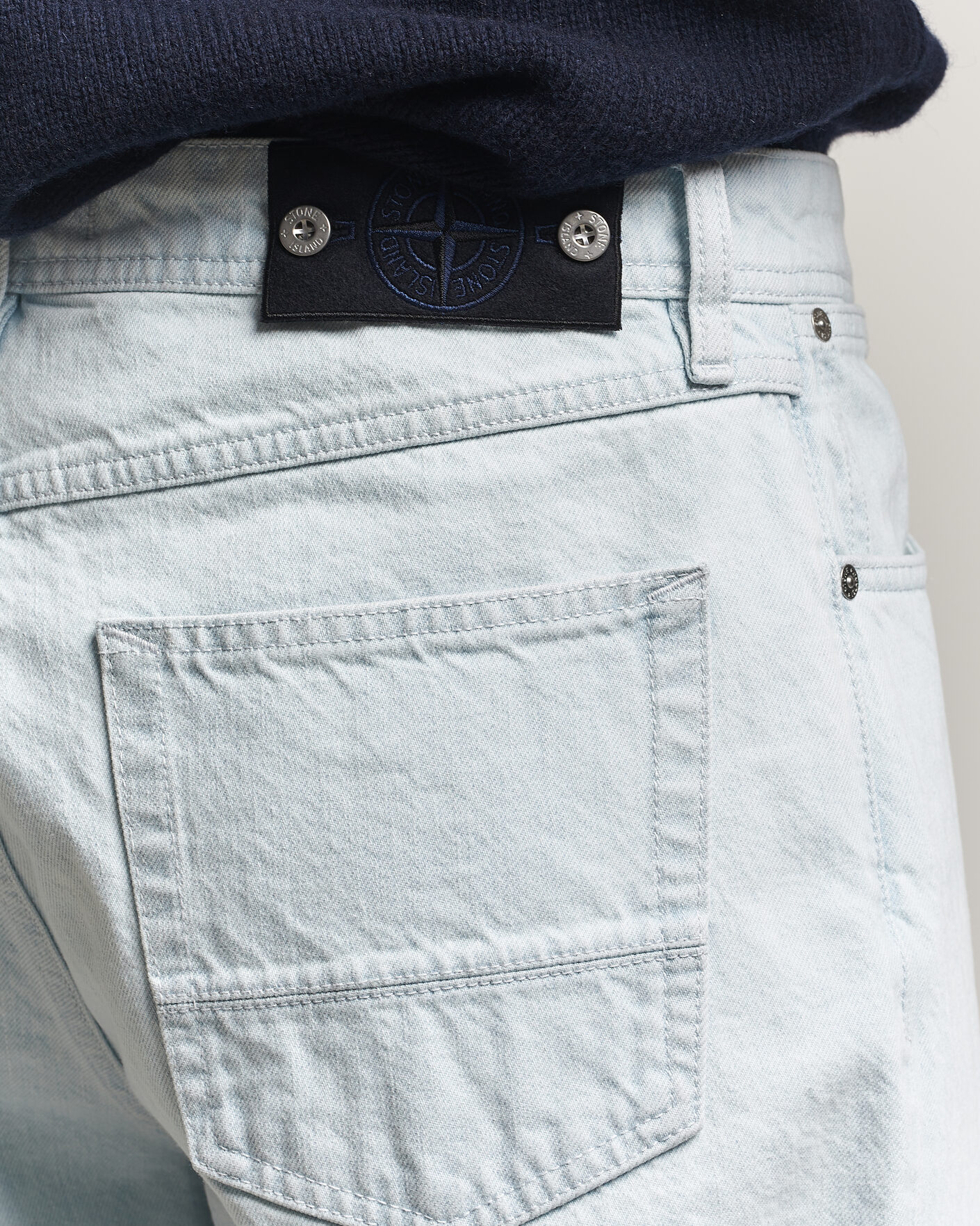 Heren | Overhemden | Stone Island | Loose Fit Denim Jeans Blue Extra Bleach