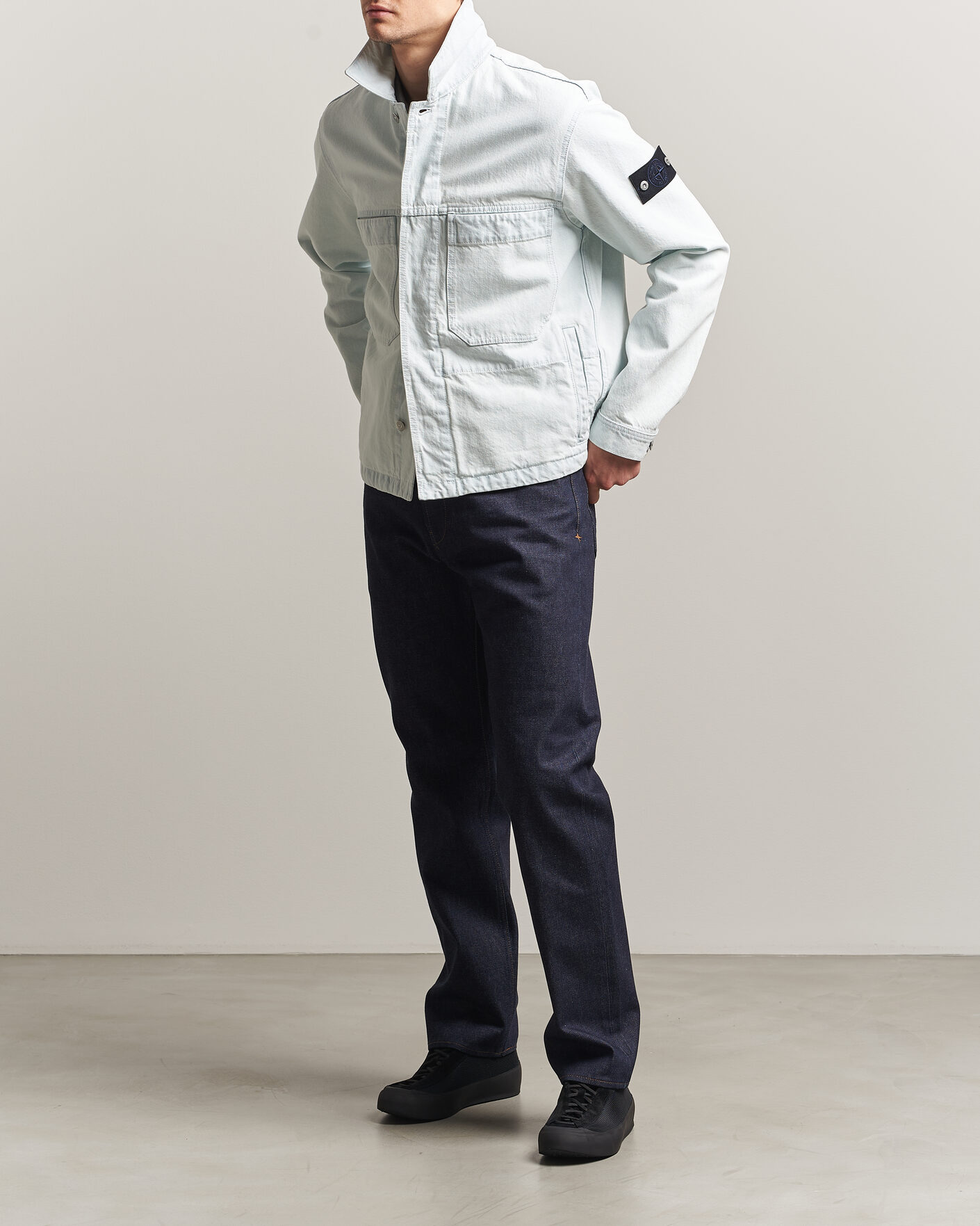 Heren | Jeans | Stone Island | Straight Fit Jeans Blue Raw