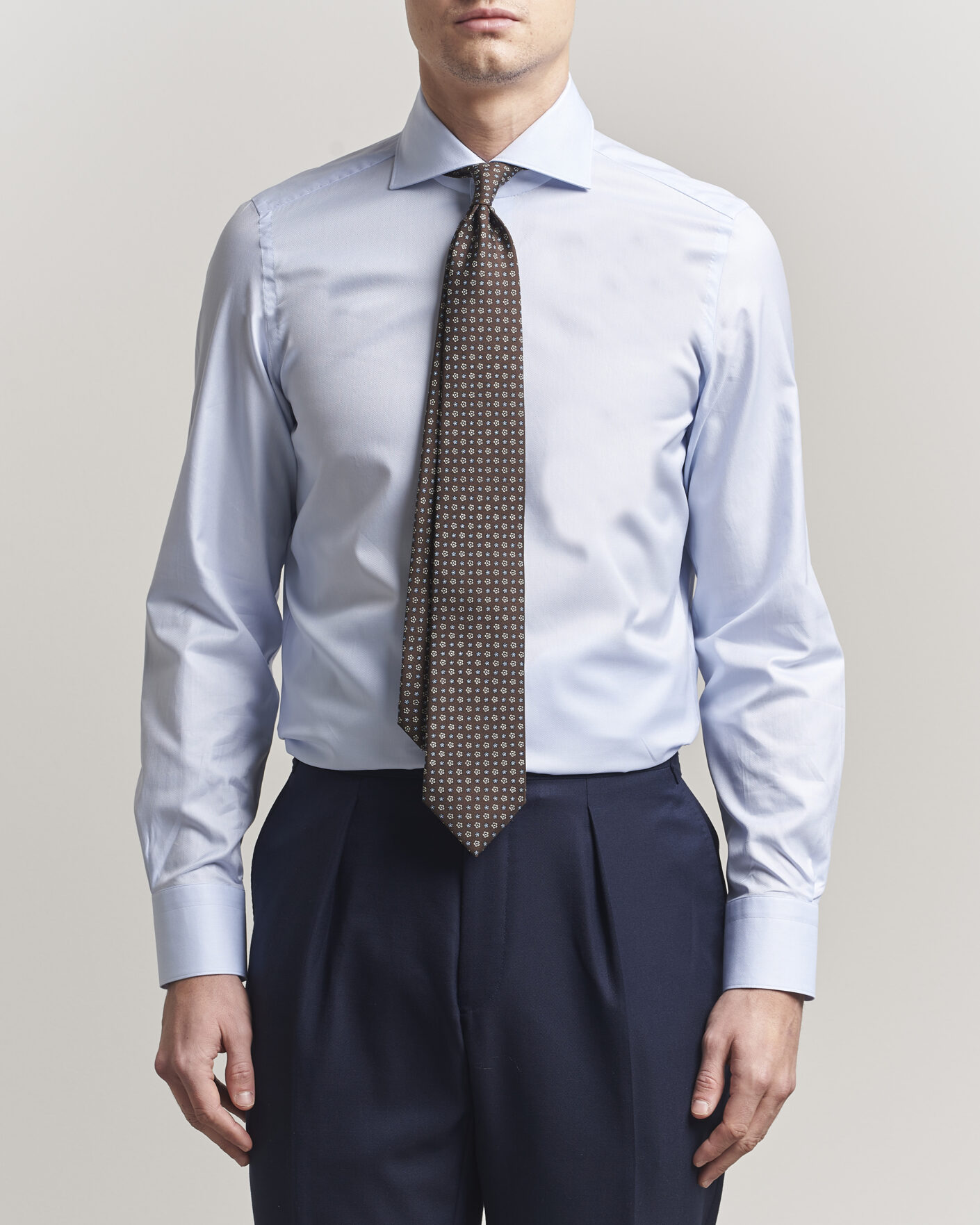 Homme | Chemises | Finamore Napoli | Milano Slim Royal Oxford Dress Shirt Light Blue