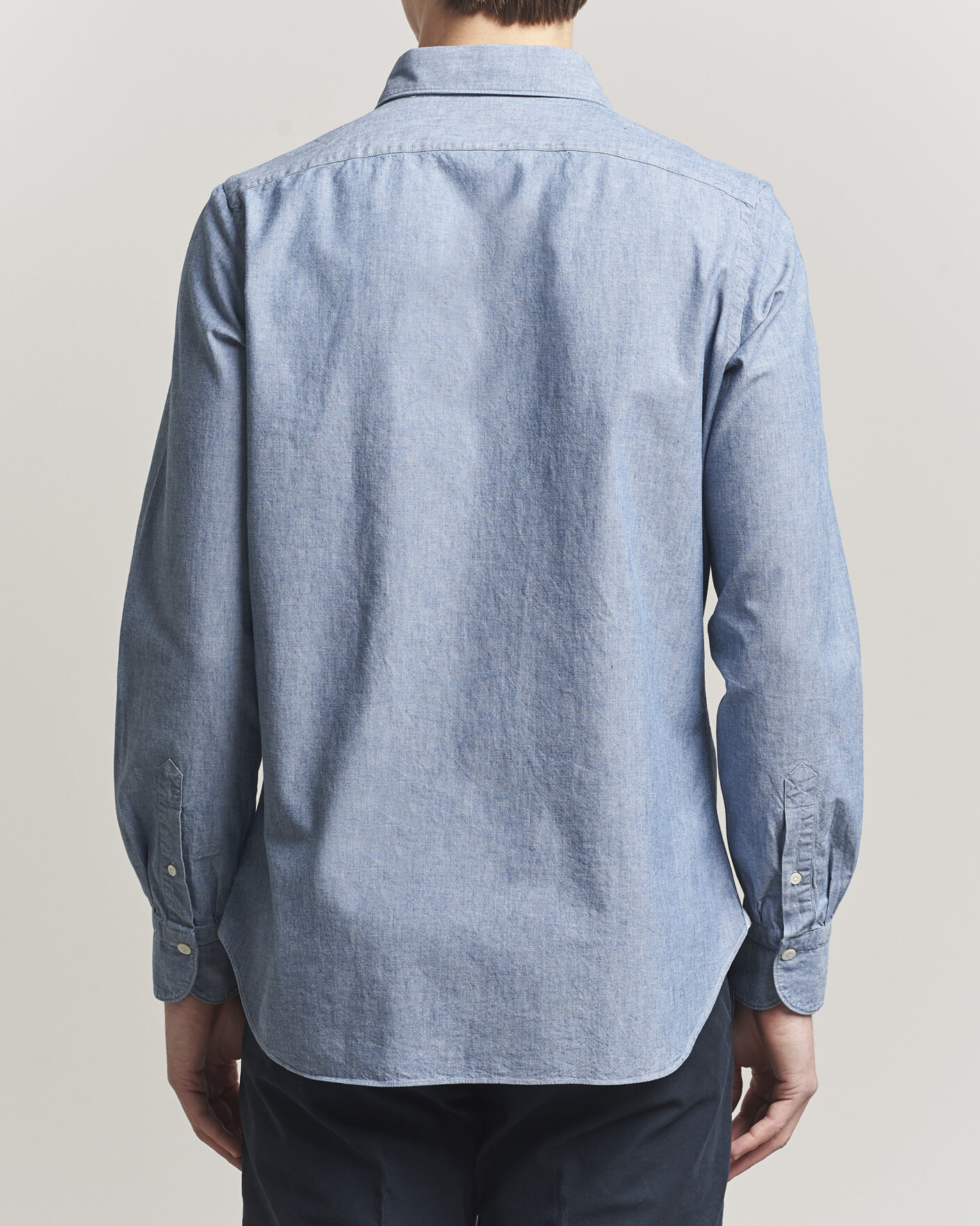 Homme | Chemises | Finamore Napoli | Gaeta Chambray Shirt Light Blue