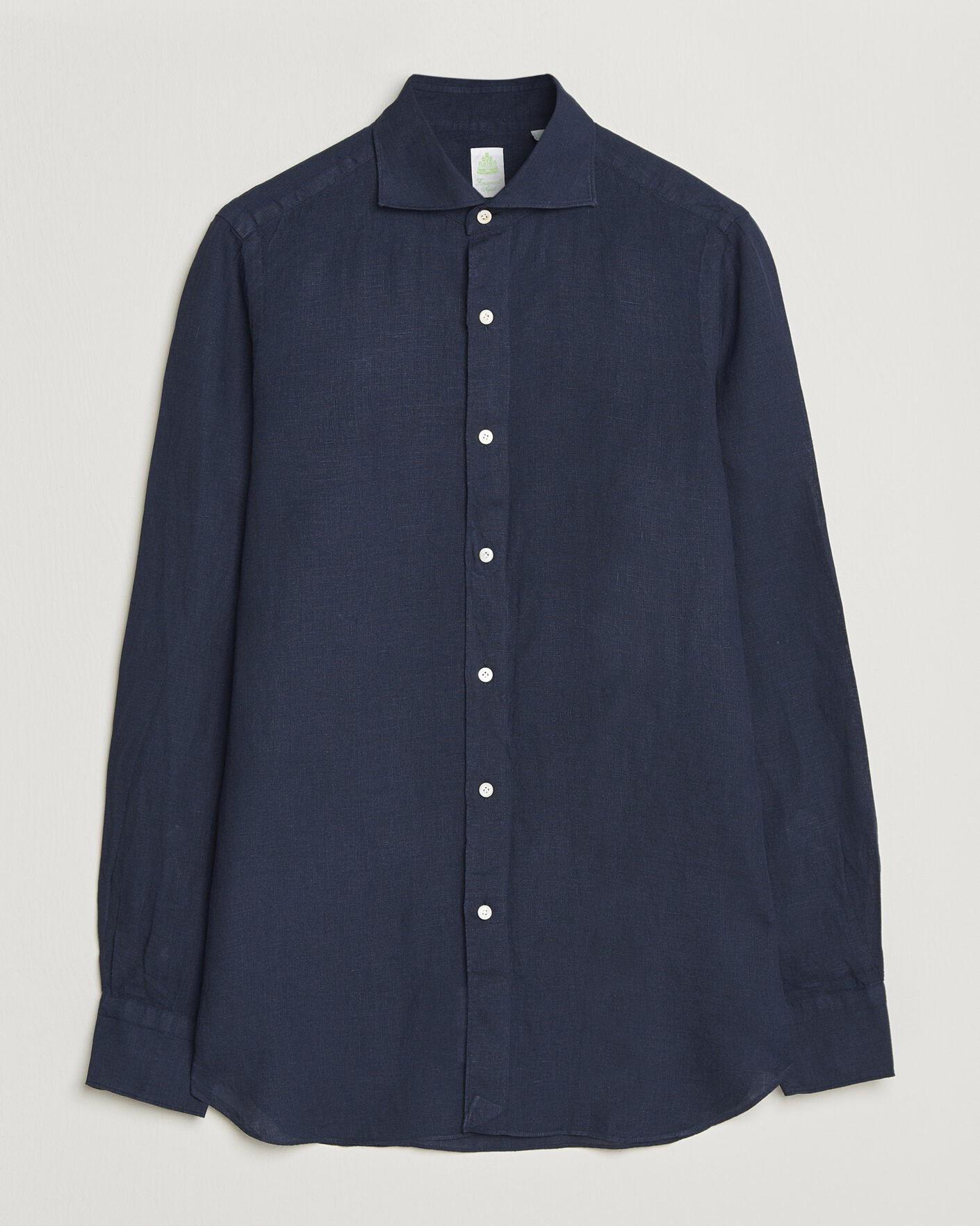 Heren | Overhemden | Finamore Napoli | Gaeta Linen Shirt Navy