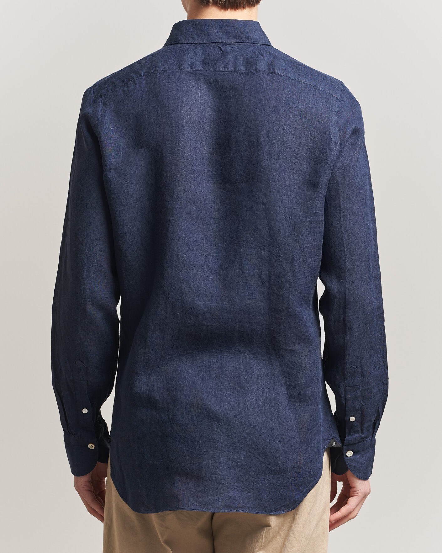 Heren | Overhemden | Finamore Napoli | Gaeta Linen Shirt Navy