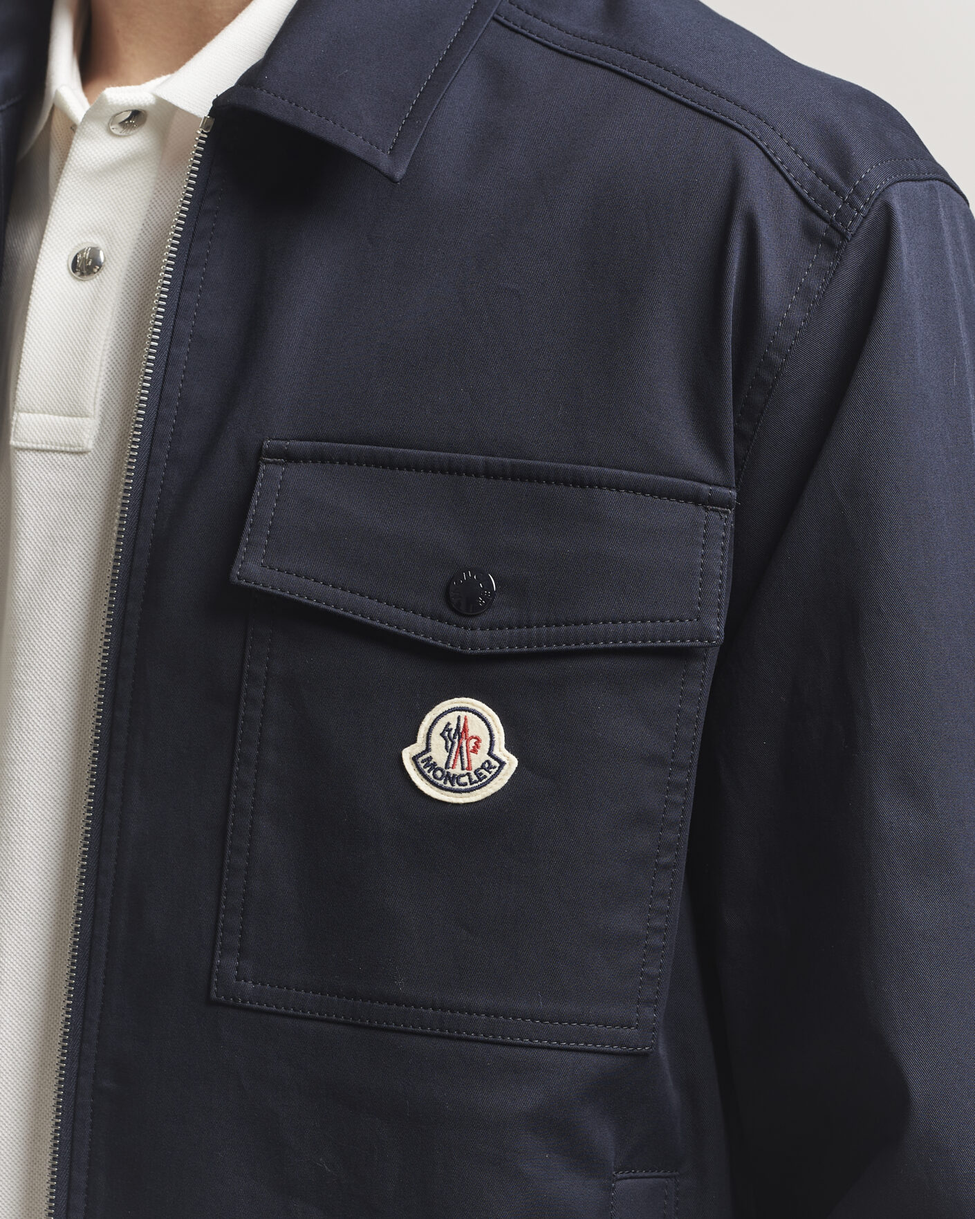 Heren | Overhemden | Moncler | Zip Overshirt Navy