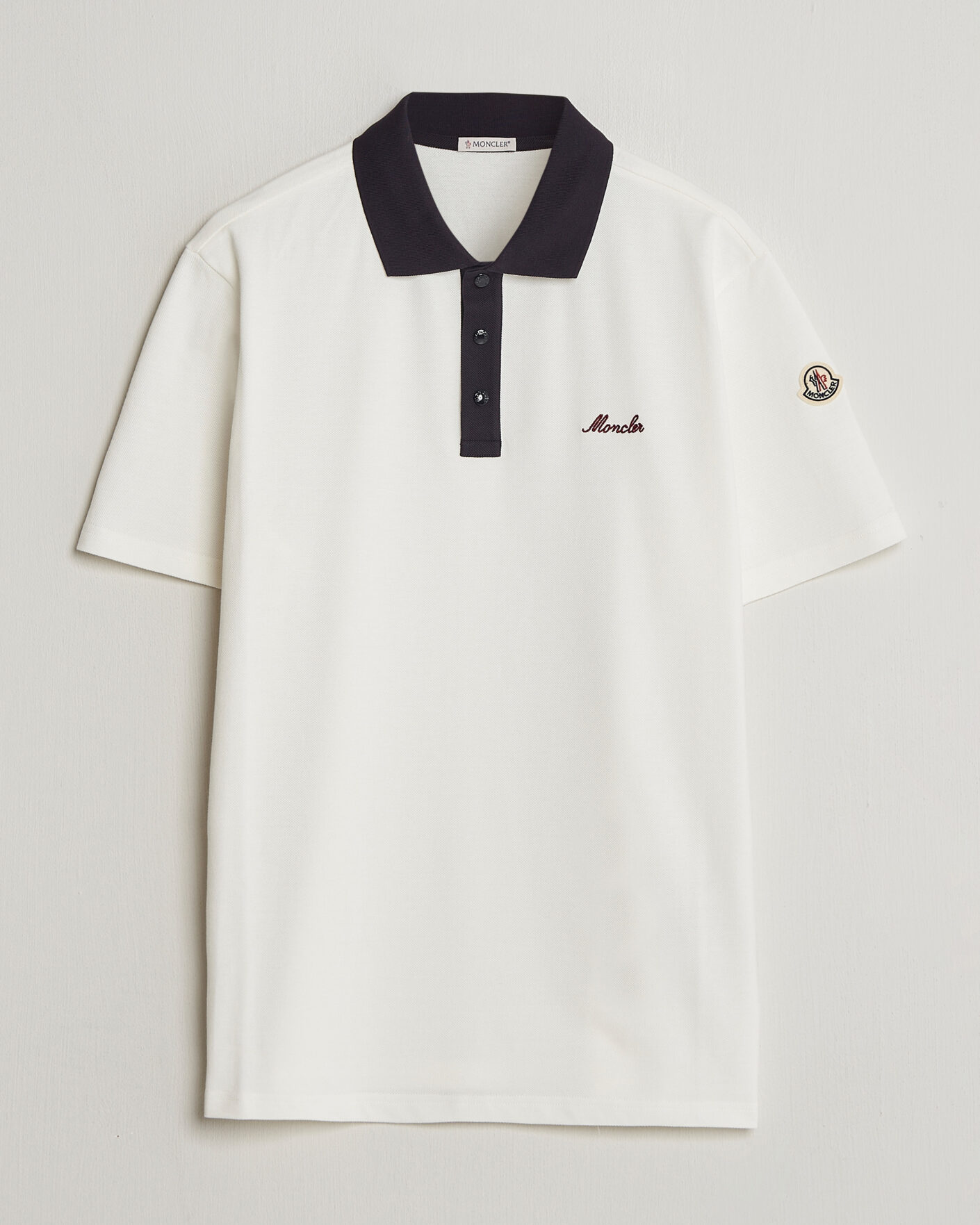Homme | Polos | Moncler | Signature Logo Polo Off White