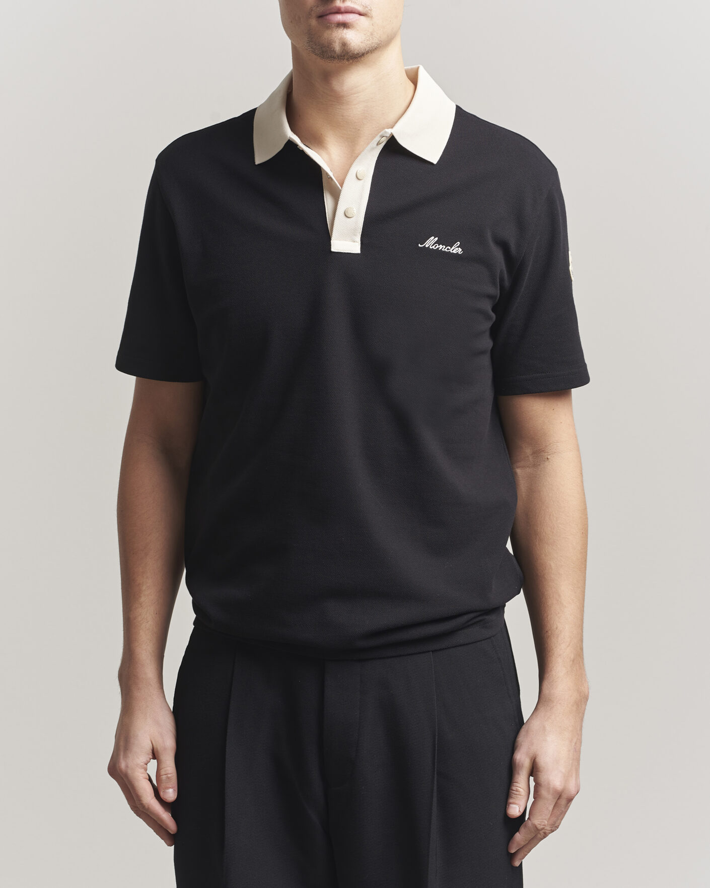 Heren | Polo's | Moncler | Signature Logo Polo Black