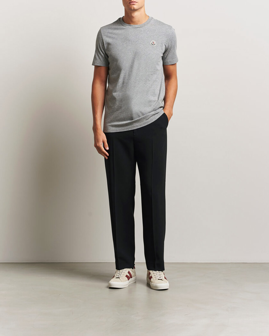 Heren | T-shirts | Moncler | 3-Pack Logo T-Shirts Black/White/Grey