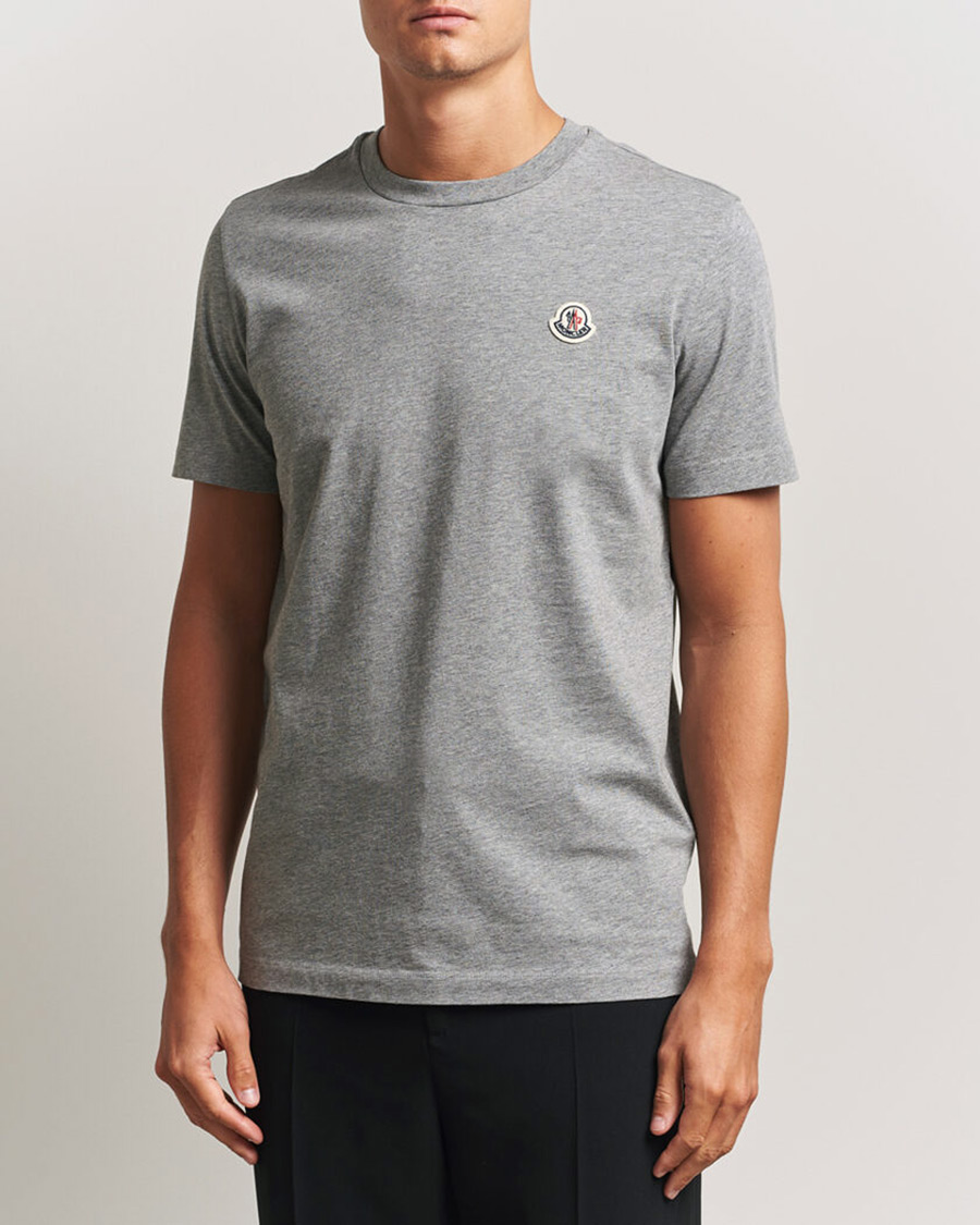 Heren | T-shirts | Moncler | 3-Pack Logo T-Shirts Black/White/Grey
