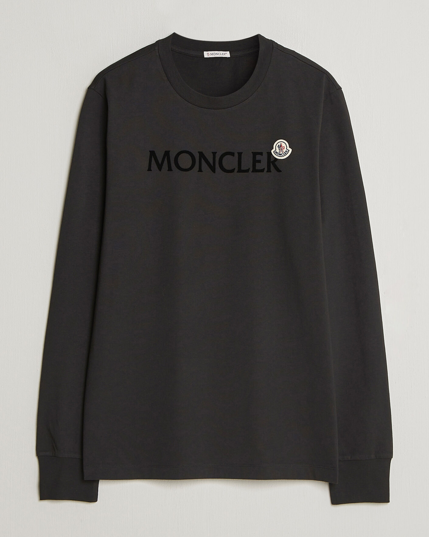 Homme | T-shirts | Moncler | Lettering Logo Long Sleeve T-Shirt Black