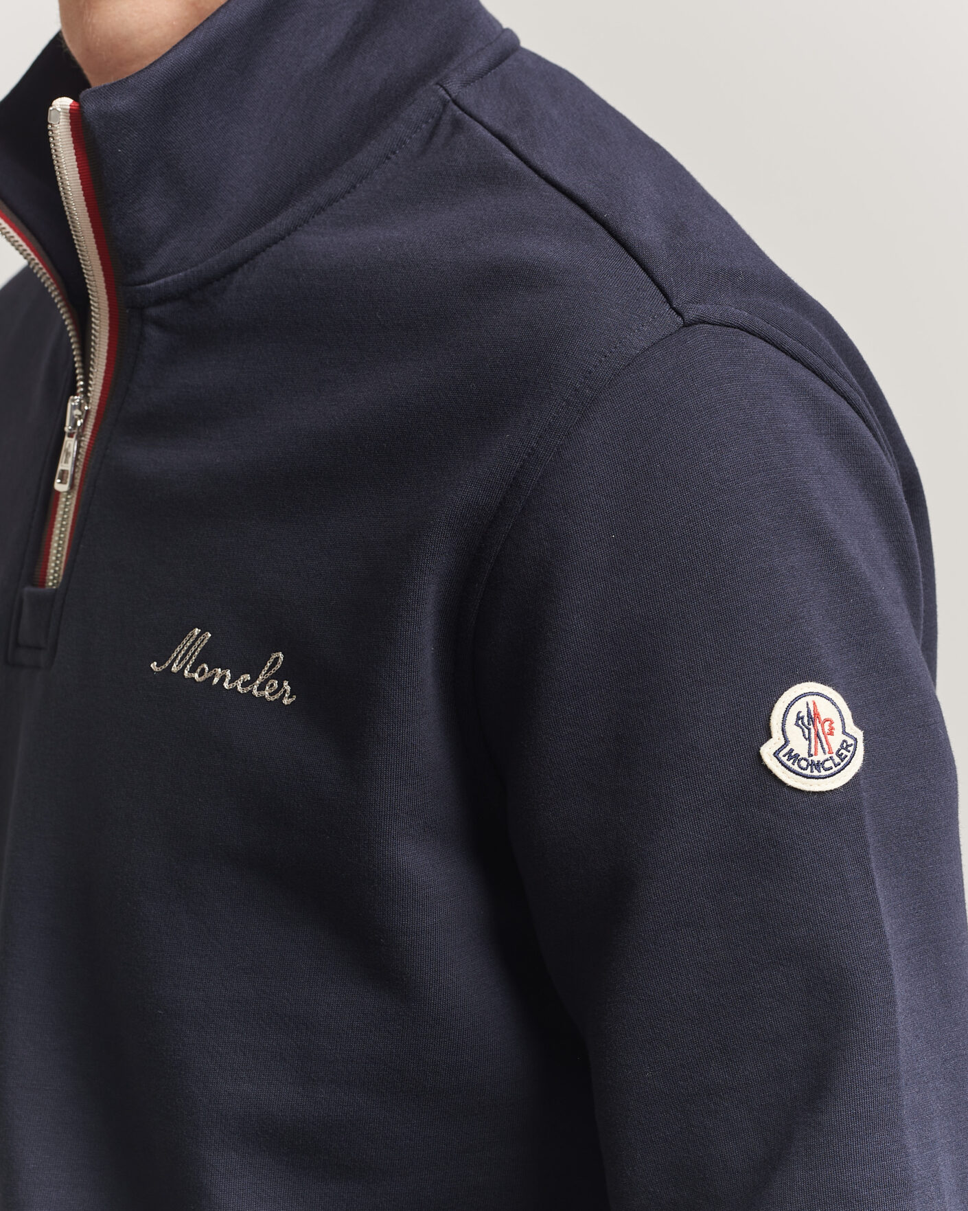 Heren | Truien | Moncler | Signature Logo Half Zip Navy