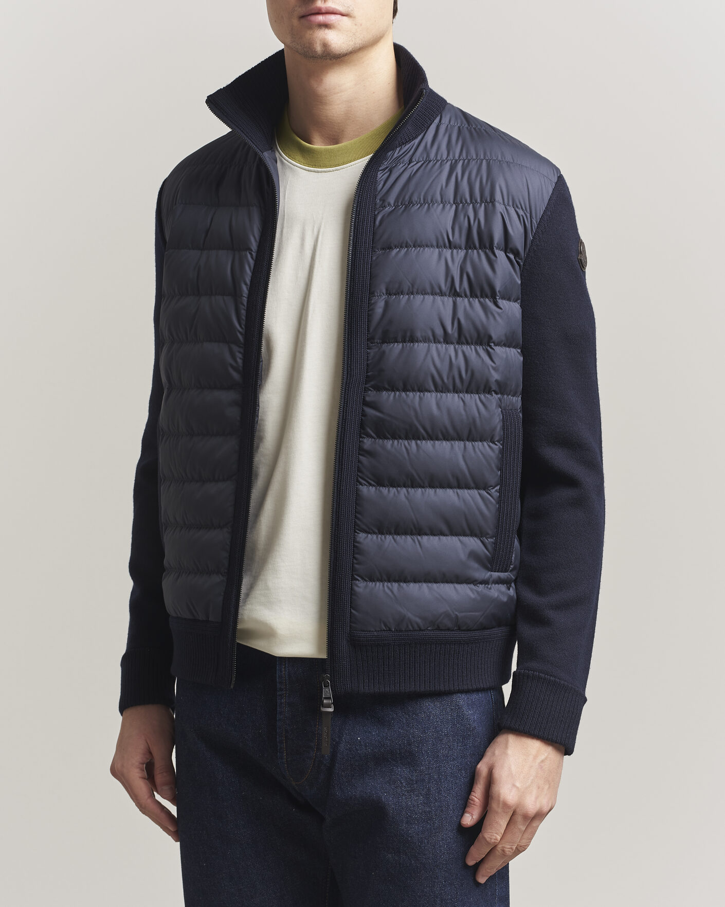 Homme | Manteaux Et Vestes | Moncler | Luxury Hybrid Zip Cardigan Navy