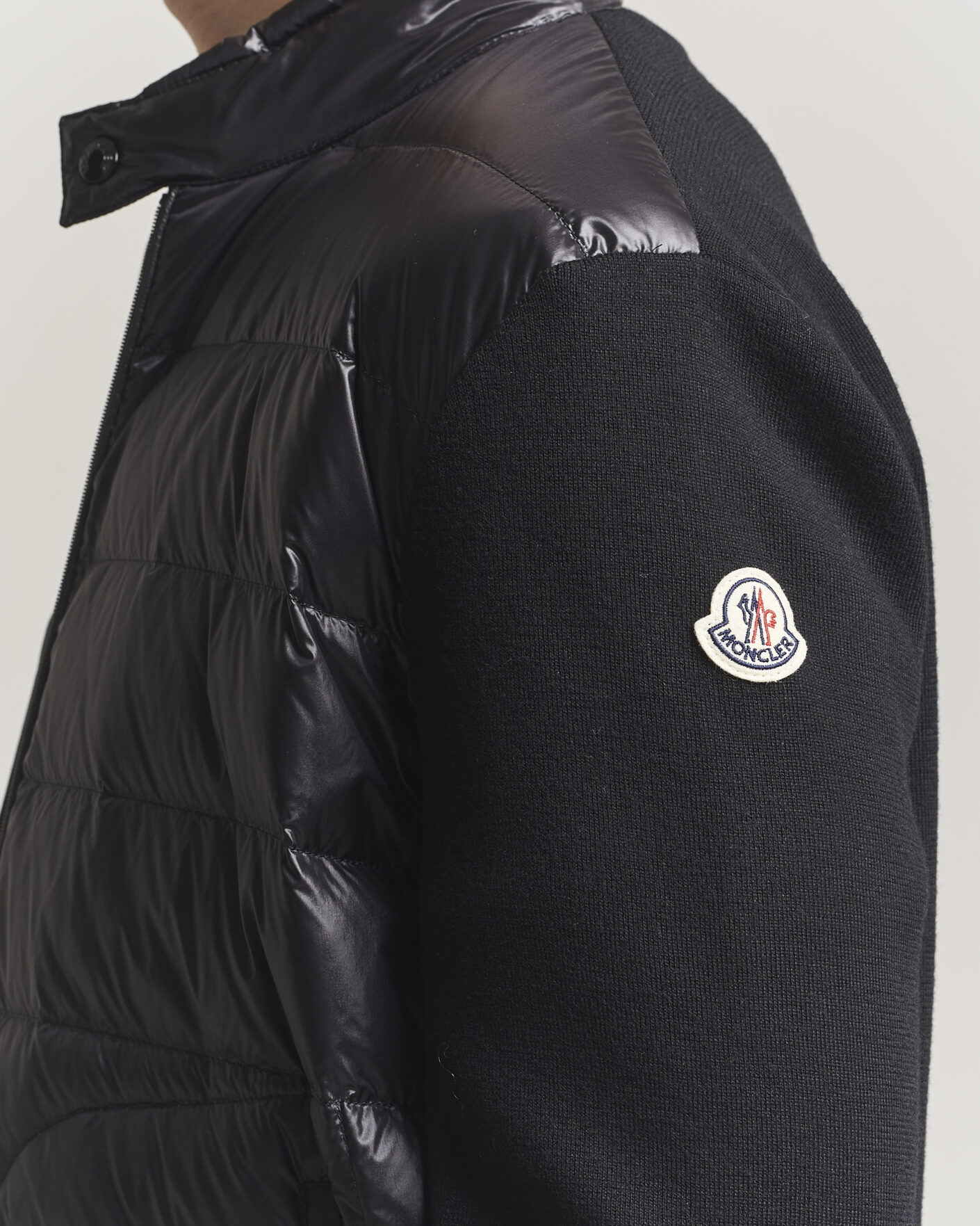 Homme | Manteaux Et Vestes | Moncler | Hybrid Laque Zip Cardigan Black