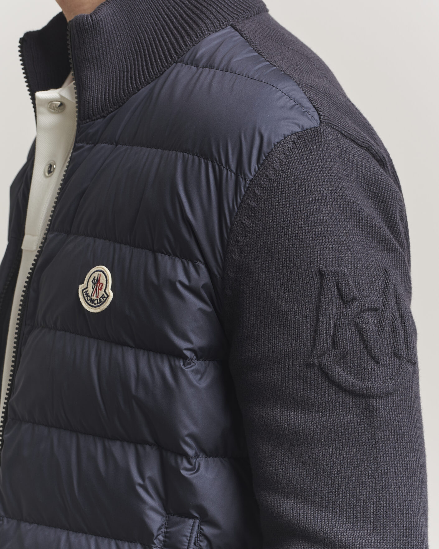 Heren | Jassen | Moncler | Hybrid Zip Cardigan Navy