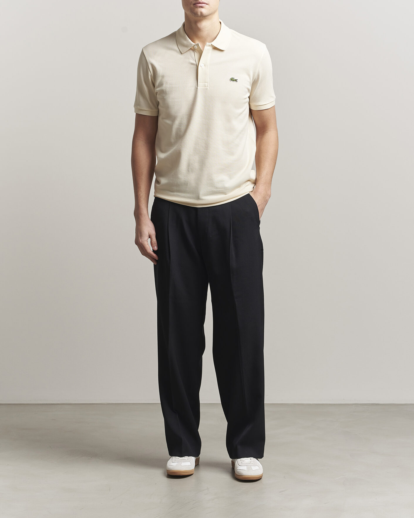 Heren | Polo's | Lacoste | Slim Fit Polo Piké Naturel Clair