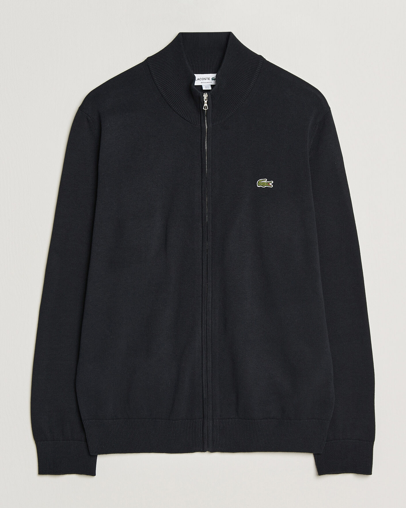Heren | Truien | Lacoste | Cotton Knitted Full Zip Black