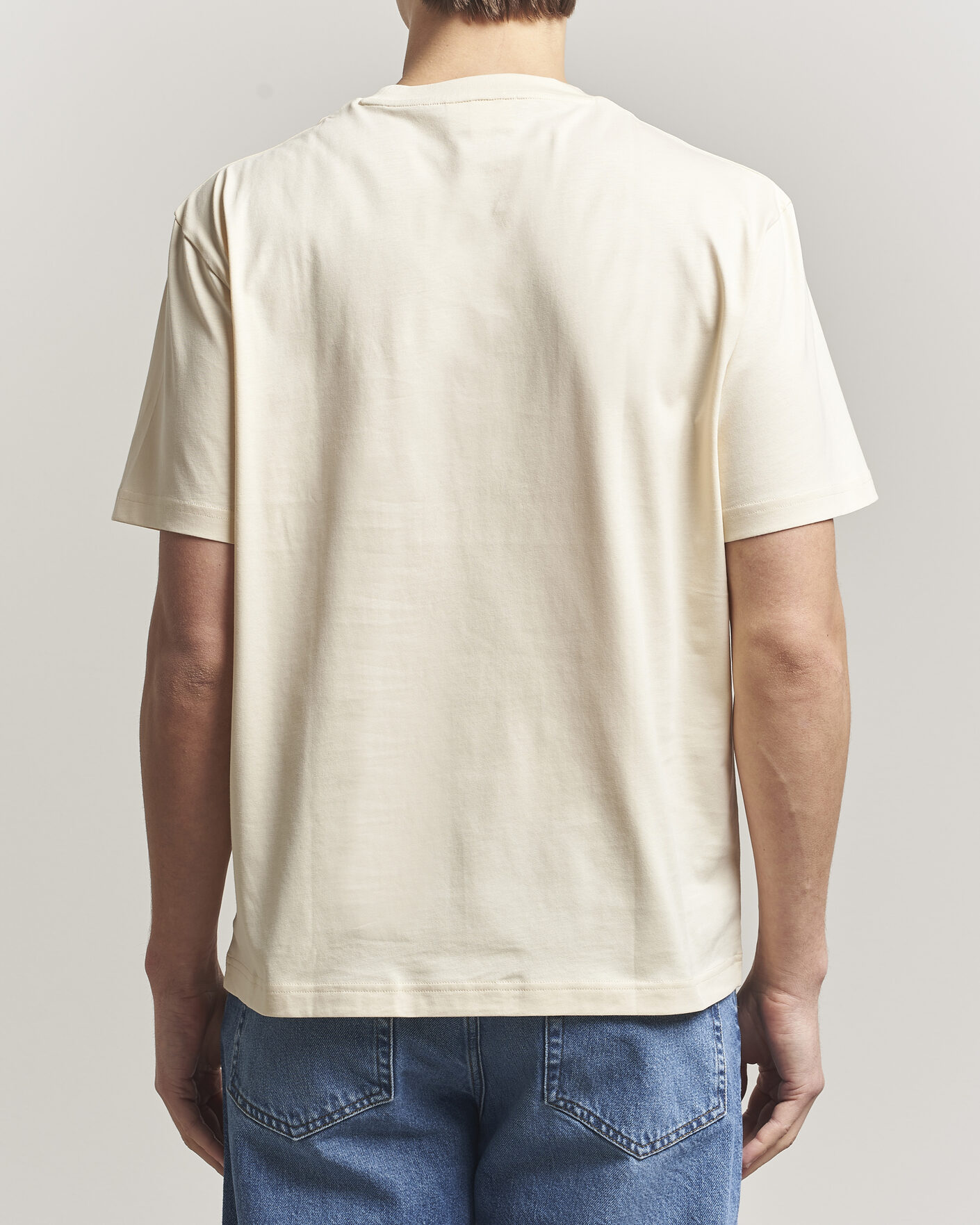Heren | T-shirts | Lacoste | Crew Neck T-Shirt Naturel Clair