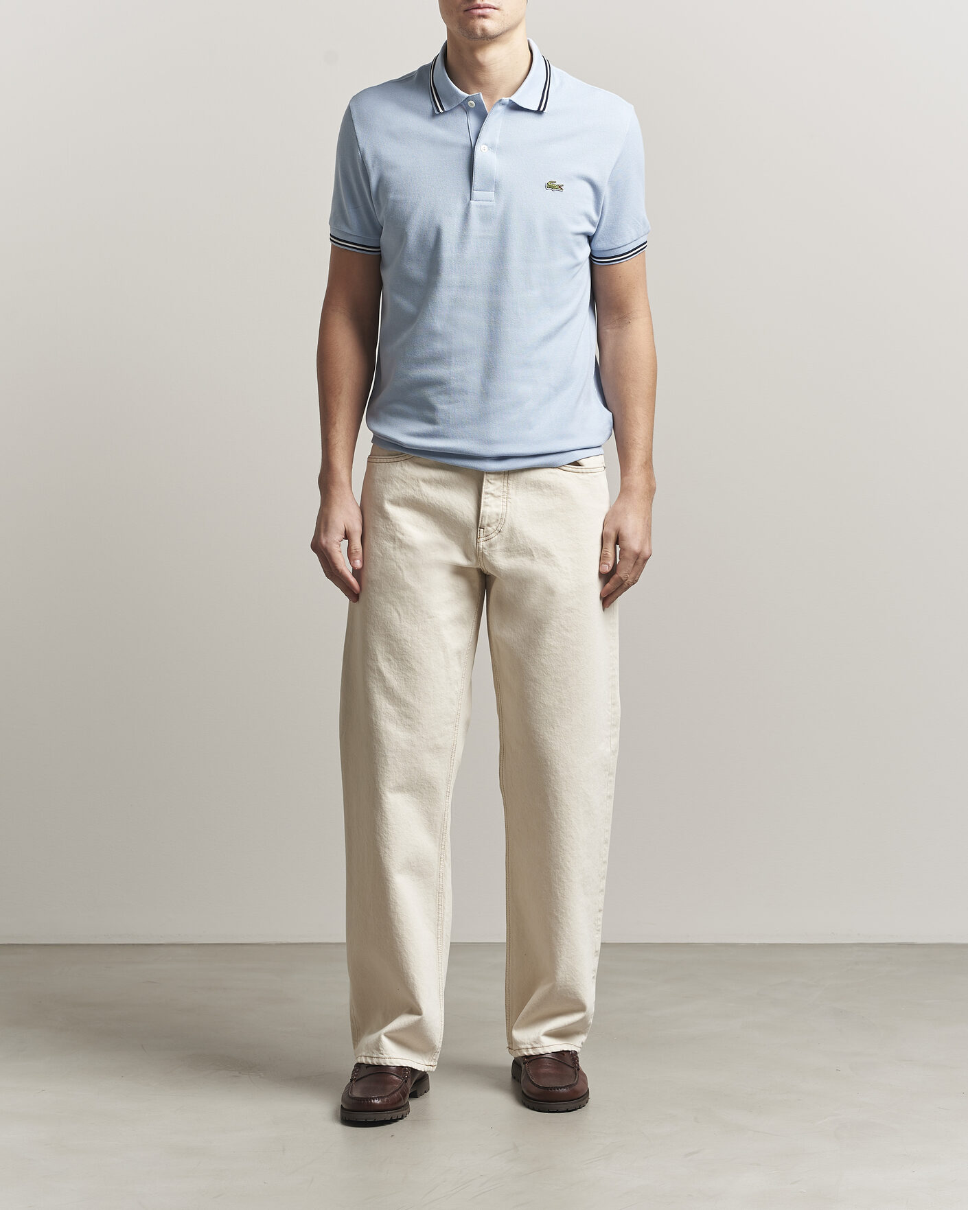 Homme | Polos | Lacoste | Original Tipped Polo Piké Chambray