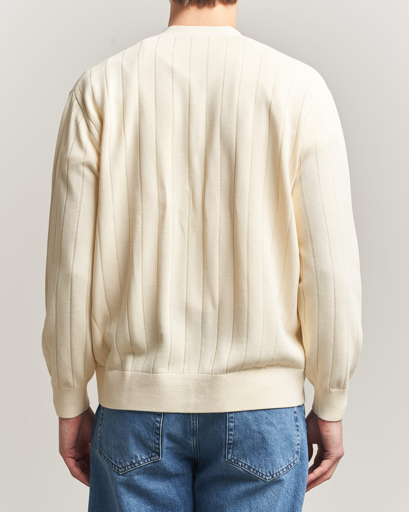Heren | Truien | Lacoste | Cotton Structured Knitted Cardigan Naturel Clair
