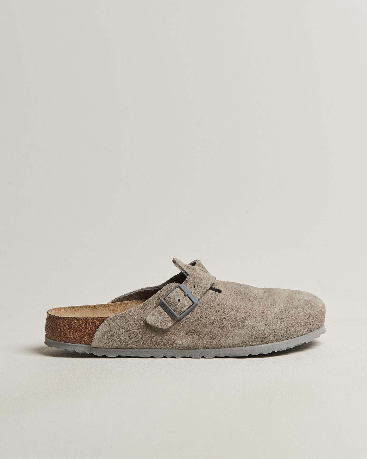 Homme | Sandales Et Mules | BIRKENSTOCK | Boston Soft Footbed Stone Coin Suede