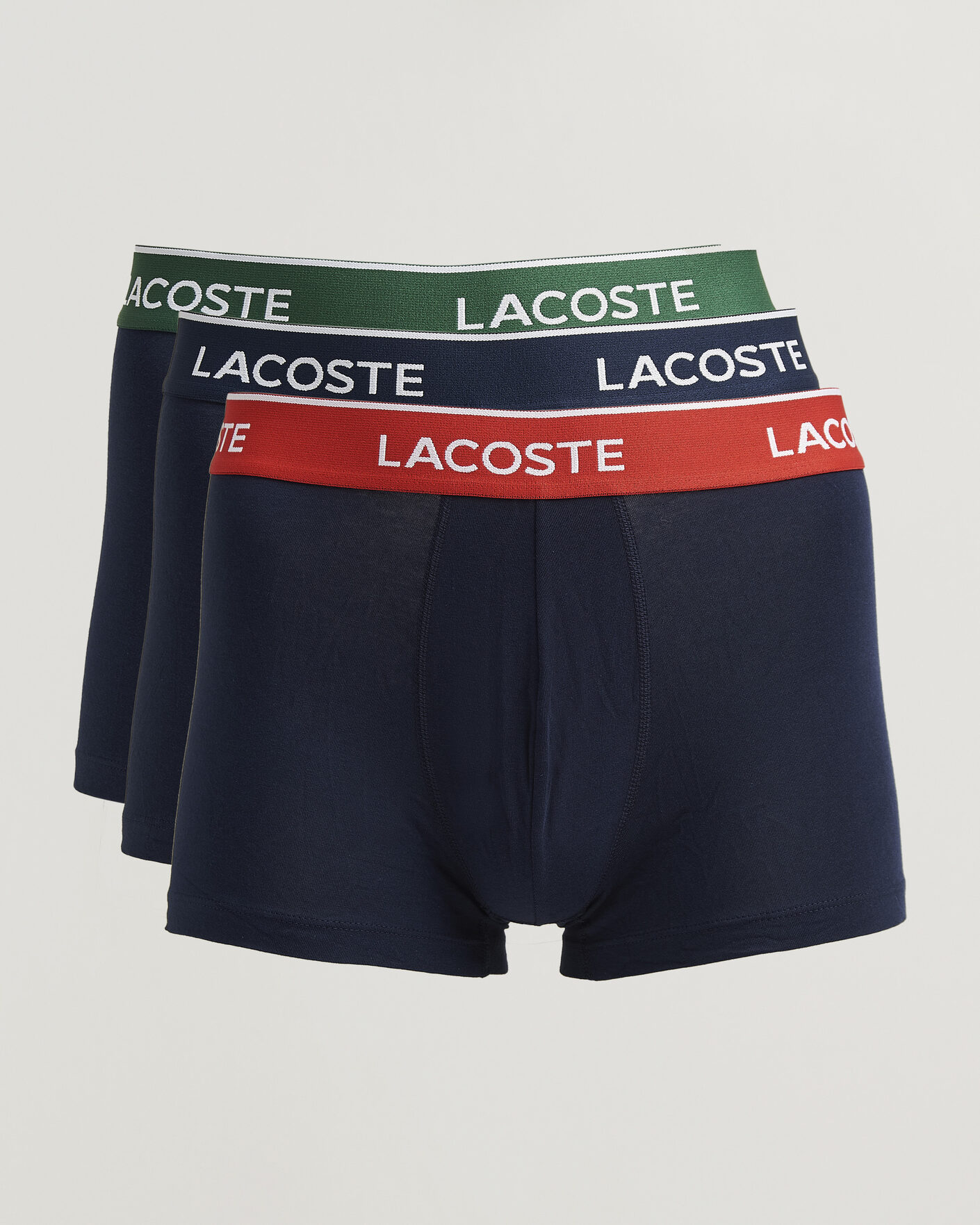 Heren | Ondergoed | Lacoste | 3-Pack Stretch Cotton Trunks Navy Blue