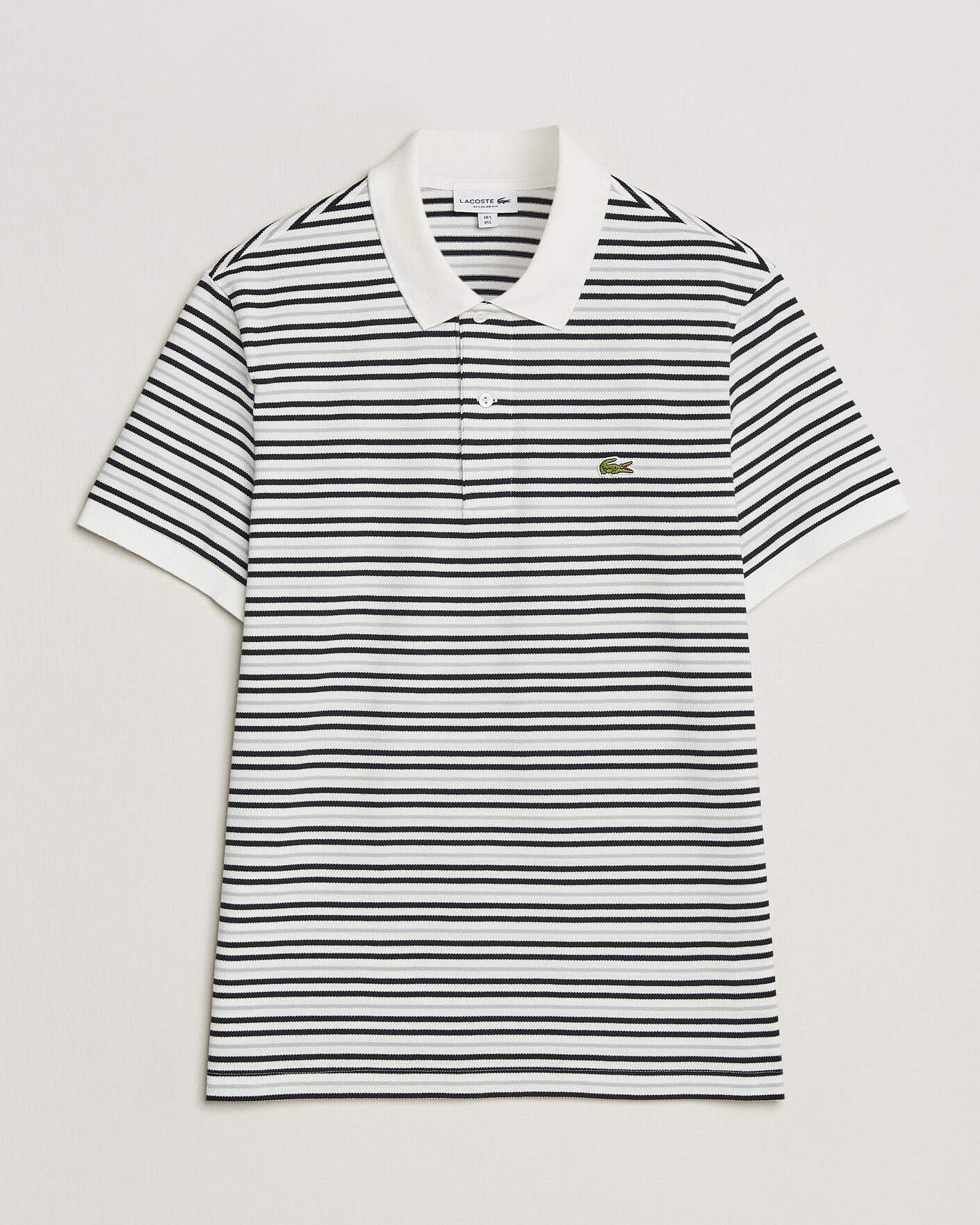 Heren | Polo's | Lacoste | Original Striped Polo Piké Blackbird/Flour