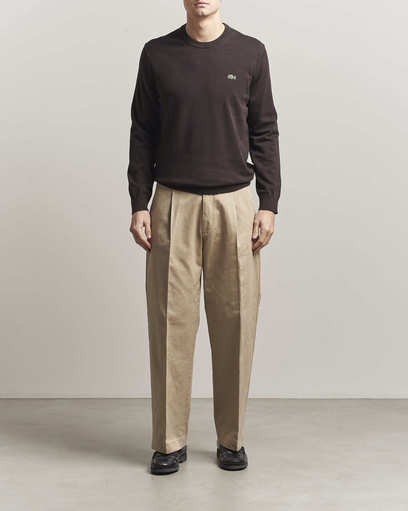 Homme | Pulls Et Tricots | Lacoste | Cotton Knitted Sweater Buffalo Brown