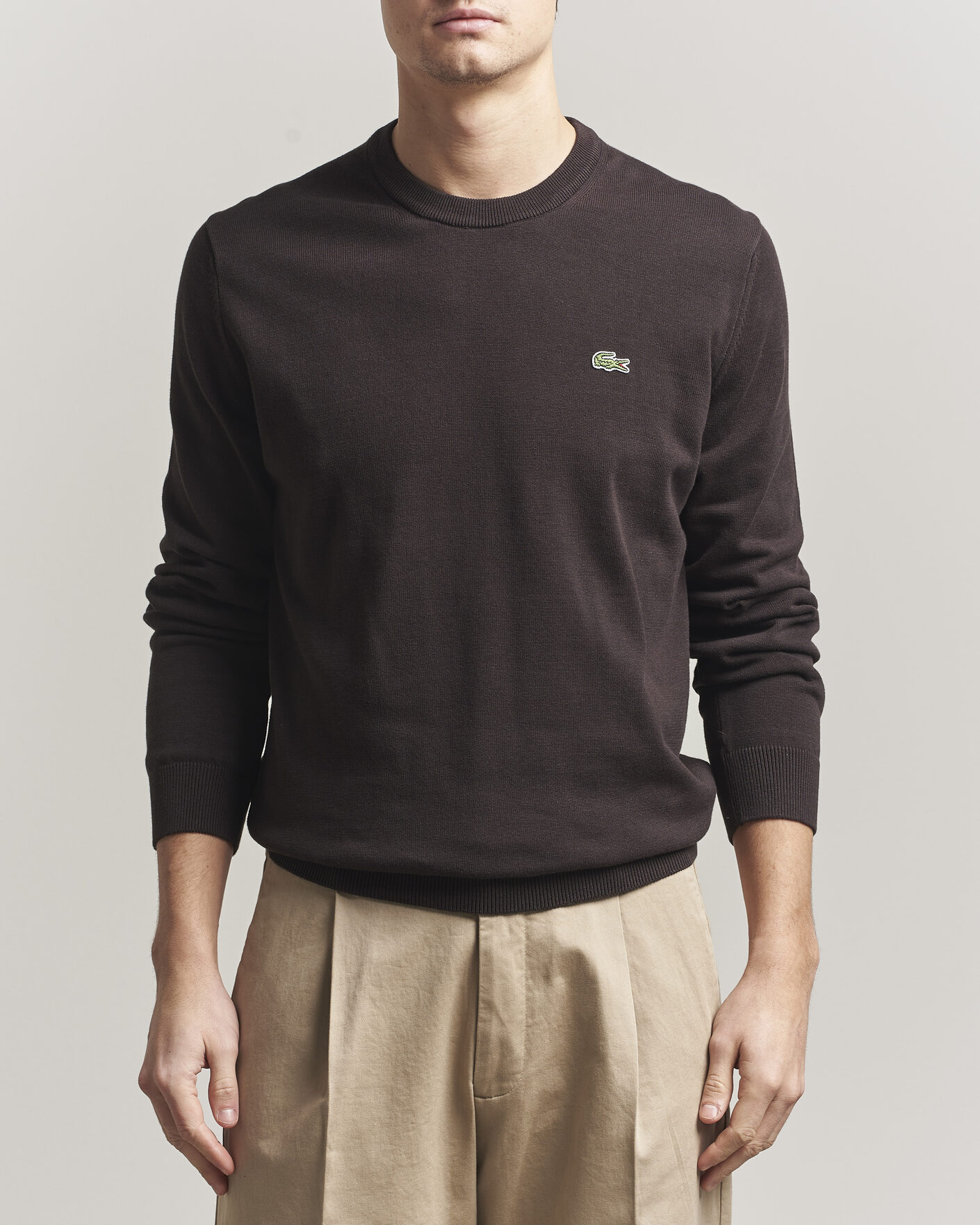 Homme | Pulls Et Tricots | Lacoste | Cotton Knitted Sweater Buffalo Brown