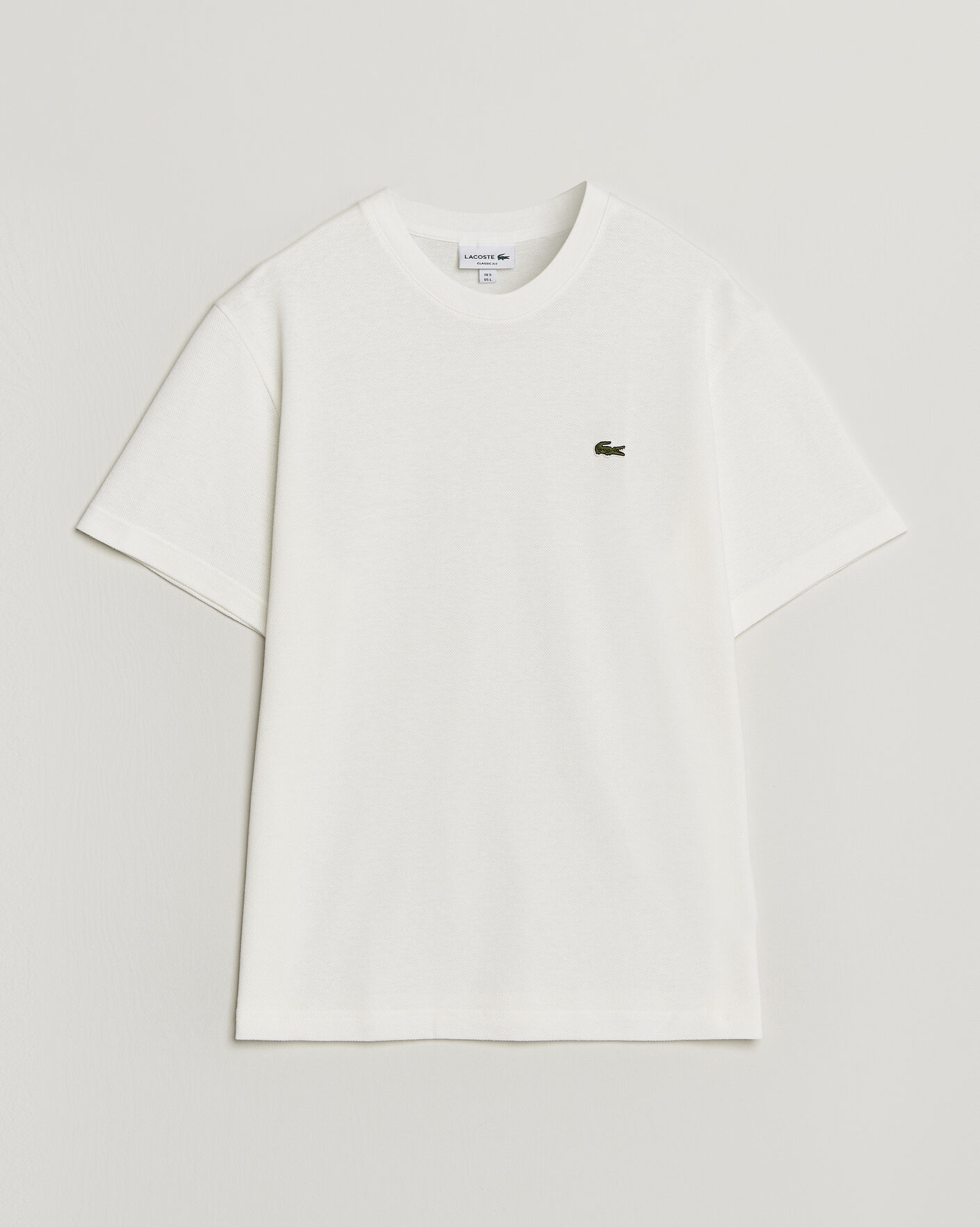 Heren | T-shirts | Lacoste | Cotton/Linen Pique T-Shirt Flour