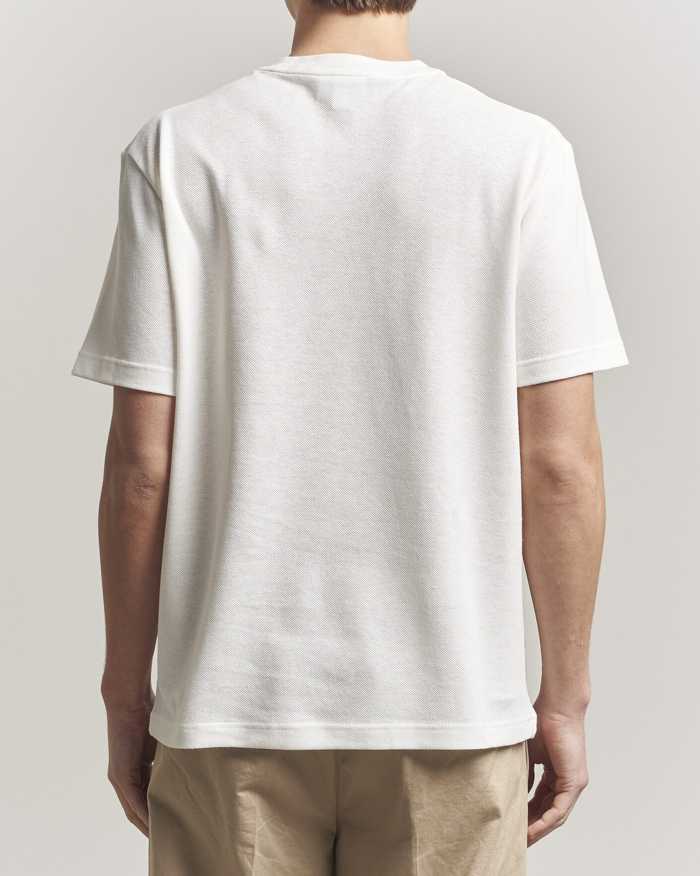 Homme | T-shirts | Lacoste | Cotton/Linen Pique T-Shirt Flour
