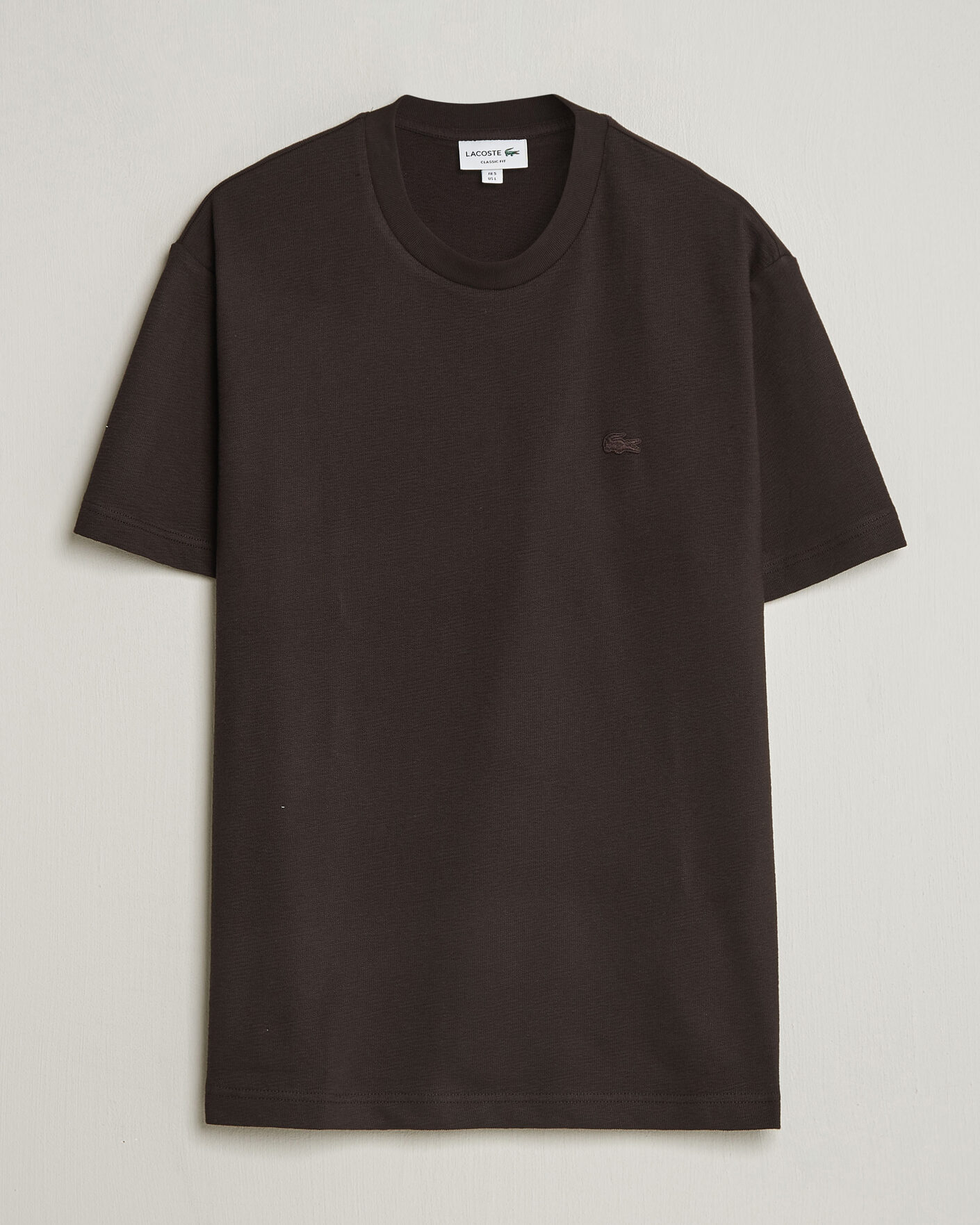 Homme | T-shirts | Lacoste | Textured Cotton T-Shirt Buffalo Brown