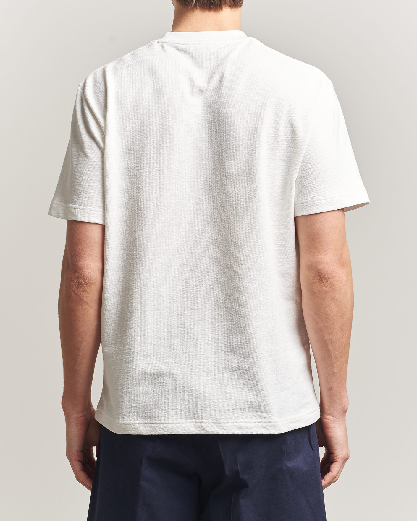 Heren | T-shirts | Lacoste | Textured Cotton T-Shirt Flour