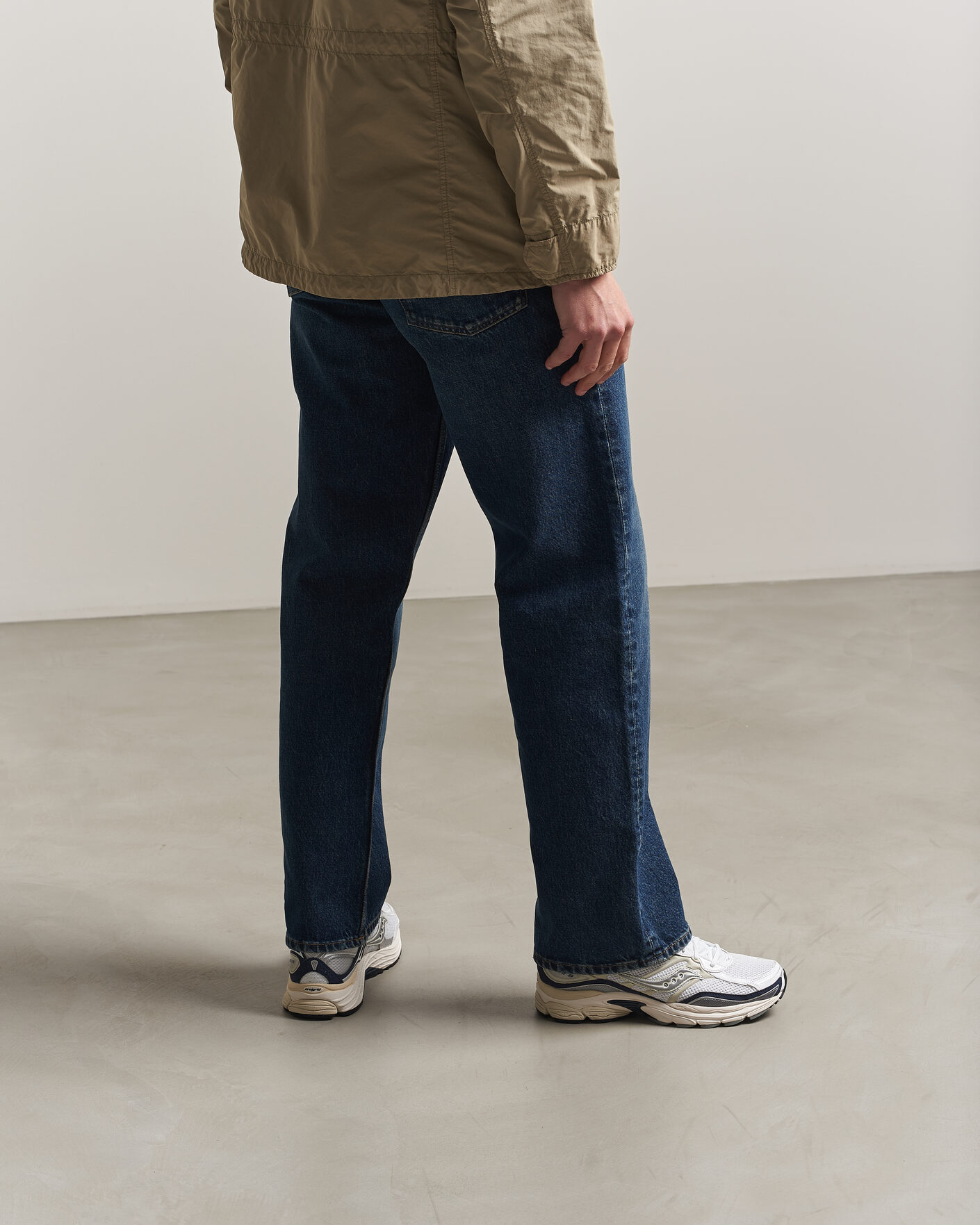 Heren | Sneakers | Saucony | Progrid Omni 9 Running Sneaker White/Navy