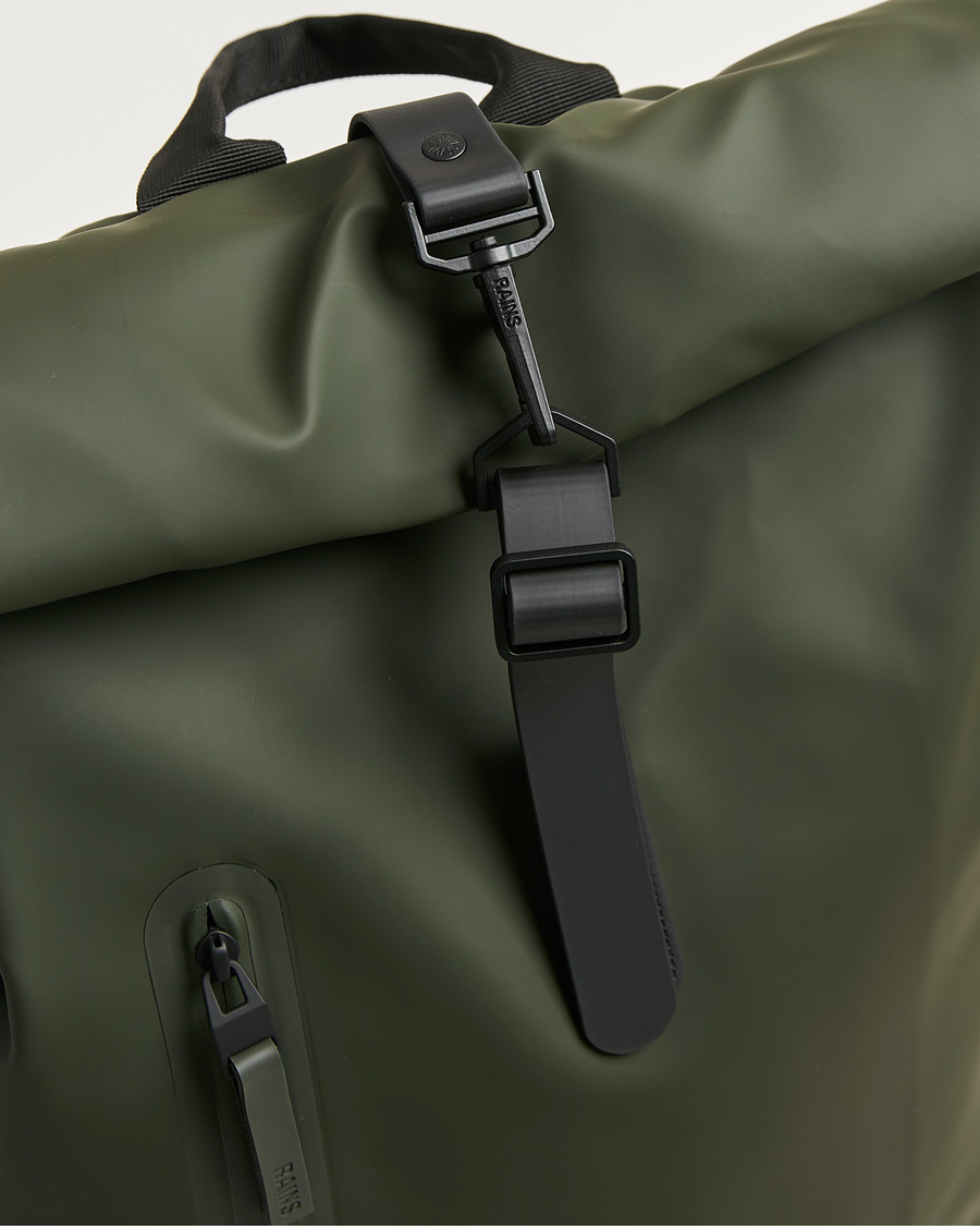 Homme | Sacs | RAINS | Rolltop Large Rucksack Green