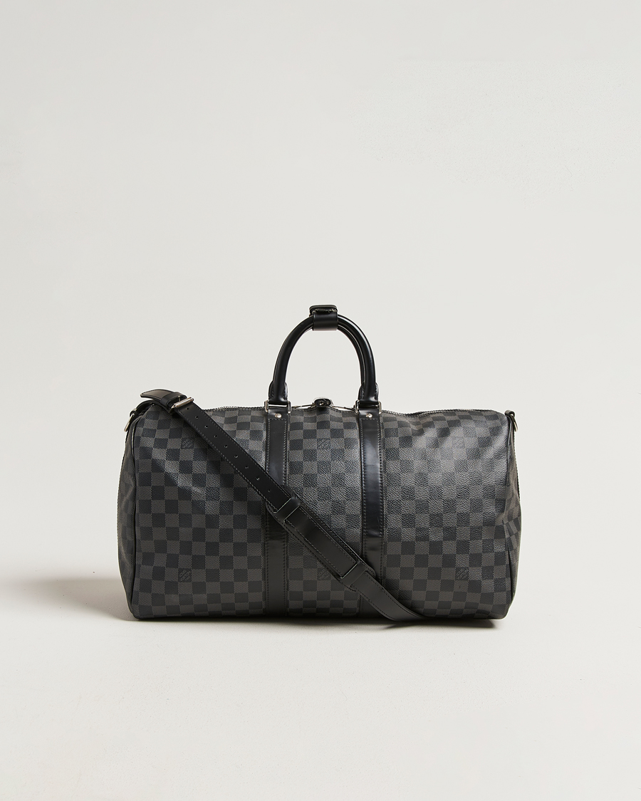 Homme | Pre-Owned & Vintage Bags | Louis Vuitton Pre-Owned | Keepall Bandouliére 45 Damier Graphite