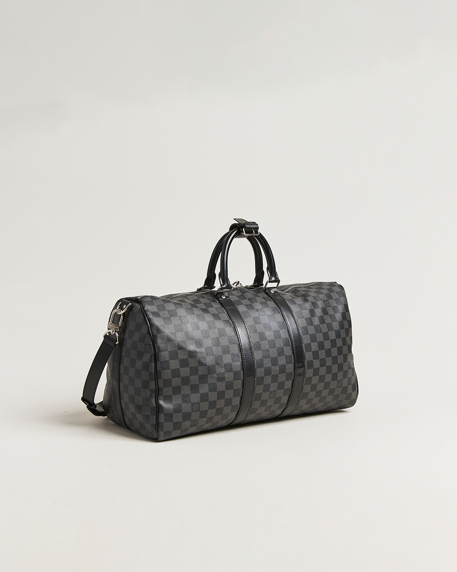 Homme | Pre-Owned & Vintage Bags | Louis Vuitton Pre-Owned | Keepall Bandouliére 45 Damier Graphite