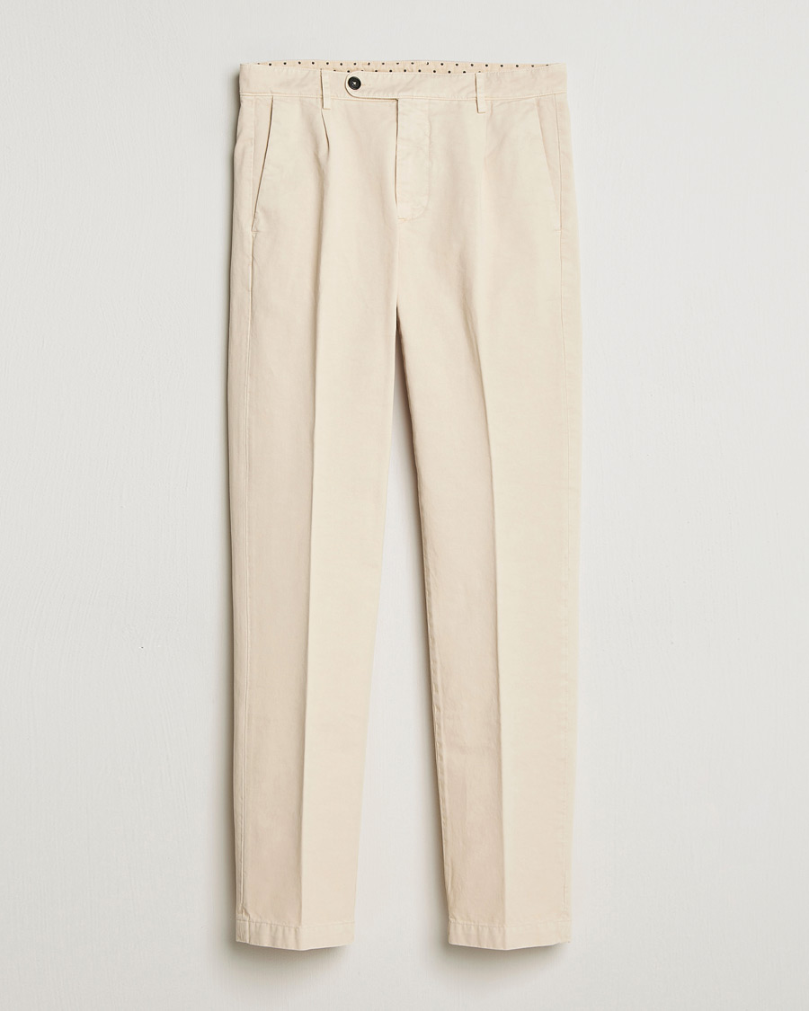 Heren | Broeken | Massimo Alba | Ionio Cotton Trousers Light Beige