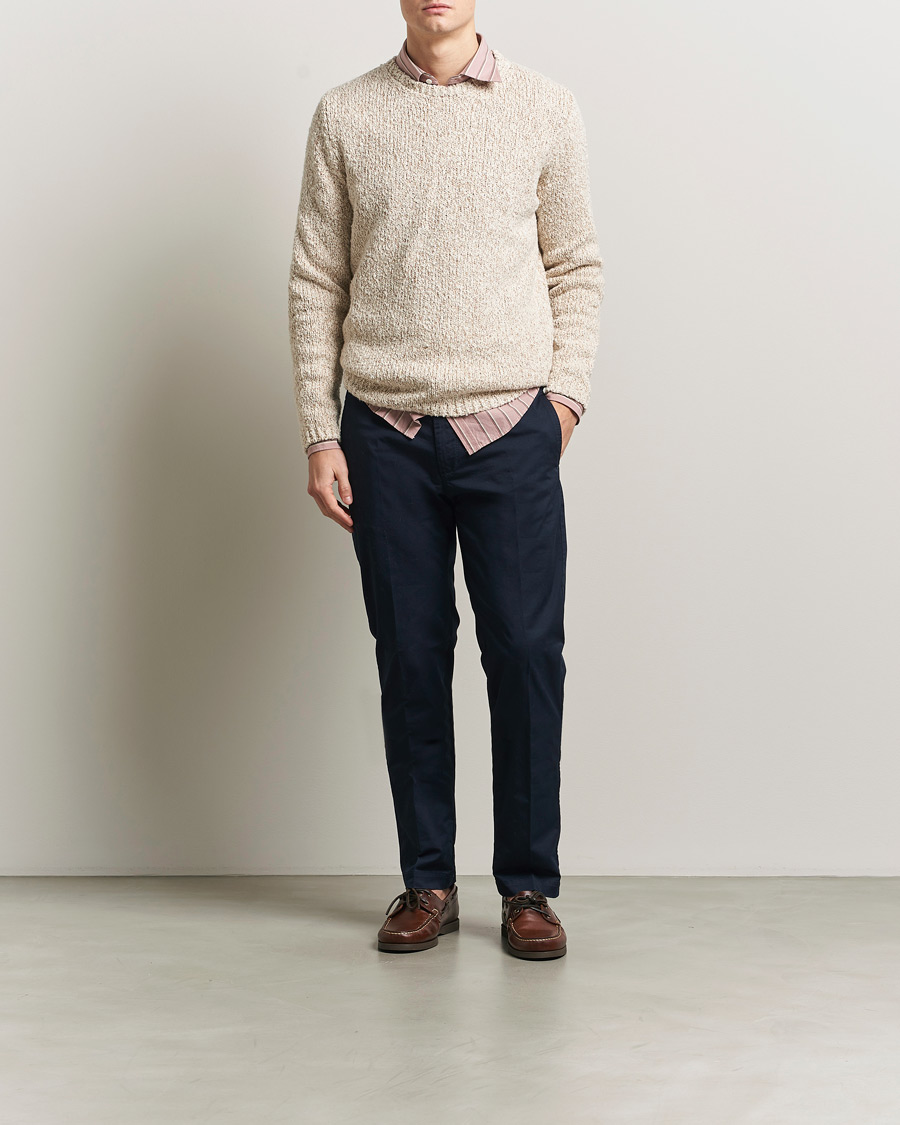 Homme | Pantalons | Massimo Alba | Winch Cotton Gabardine Trousers Navy