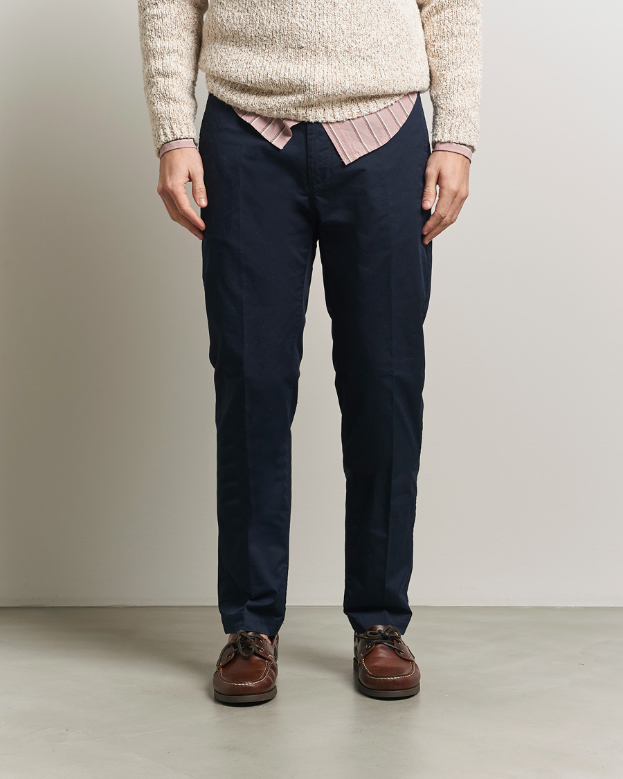 Homme | Pantalons | Massimo Alba | Winch Cotton Gabardine Trousers Navy