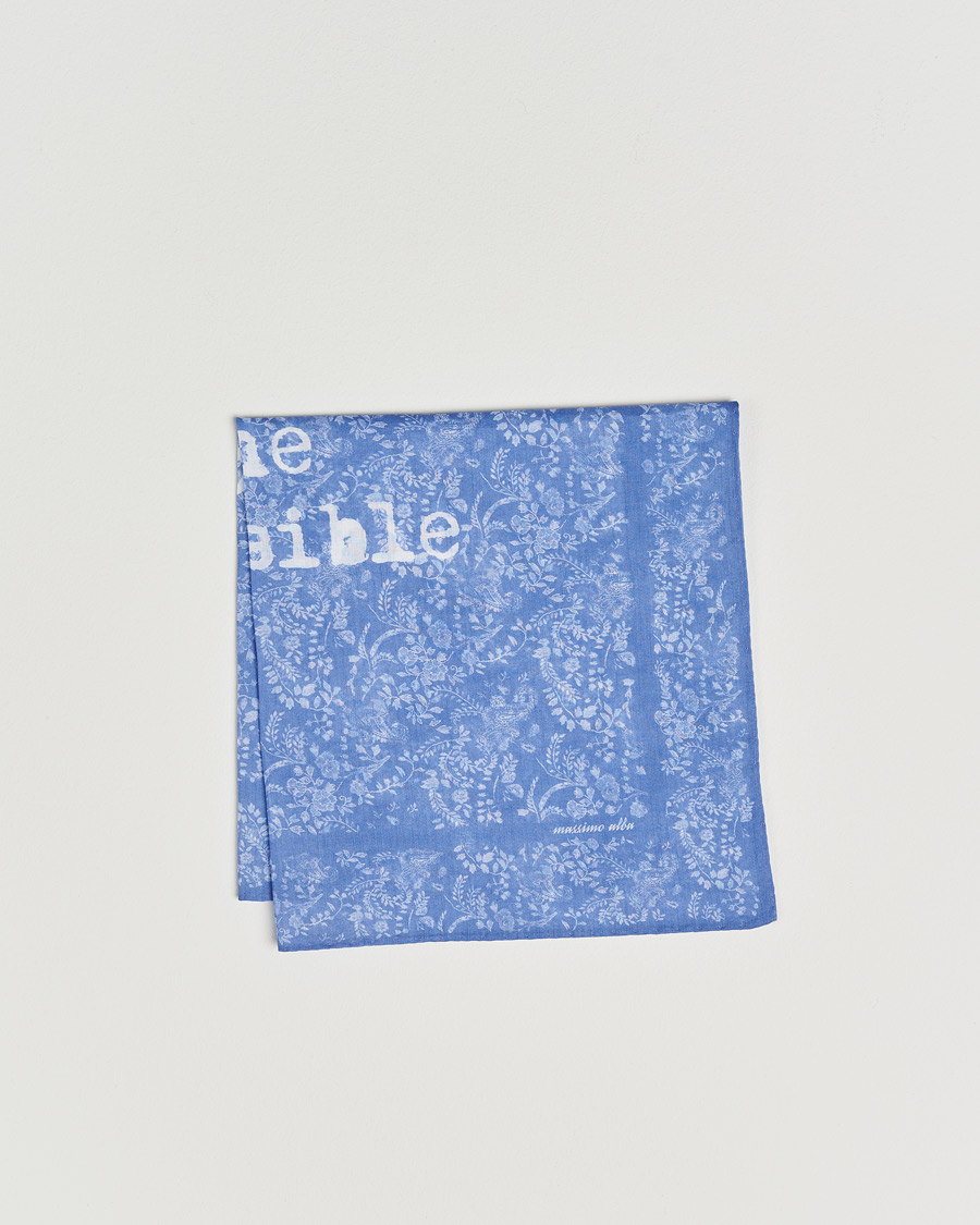 Homme | Pochettes De Costume | Massimo Alba | Printed Cotton Voile Hankerchief Tulip