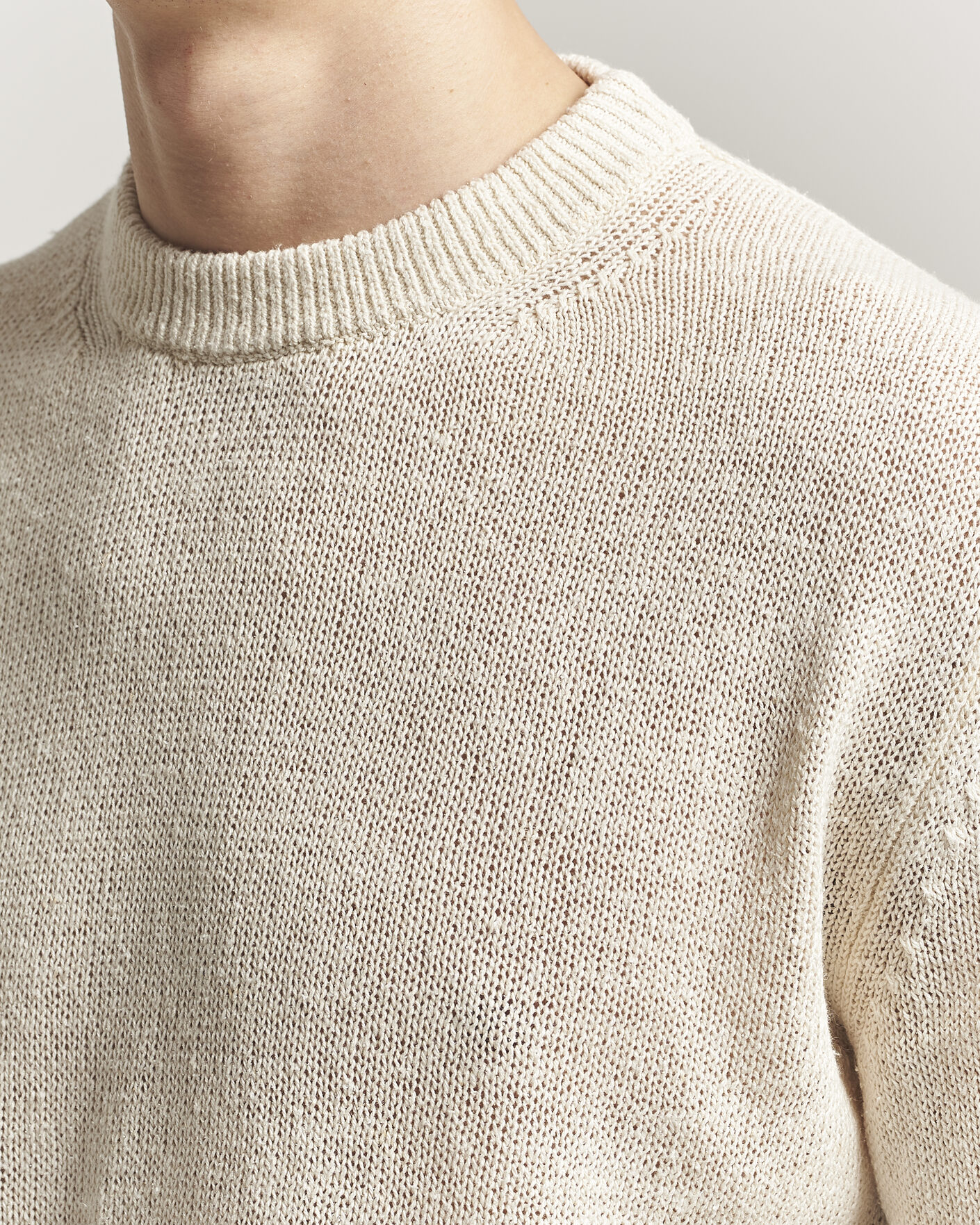 Heren | Truien | Jil Sander | Silk Blend Crew Neck Sweater Sand
