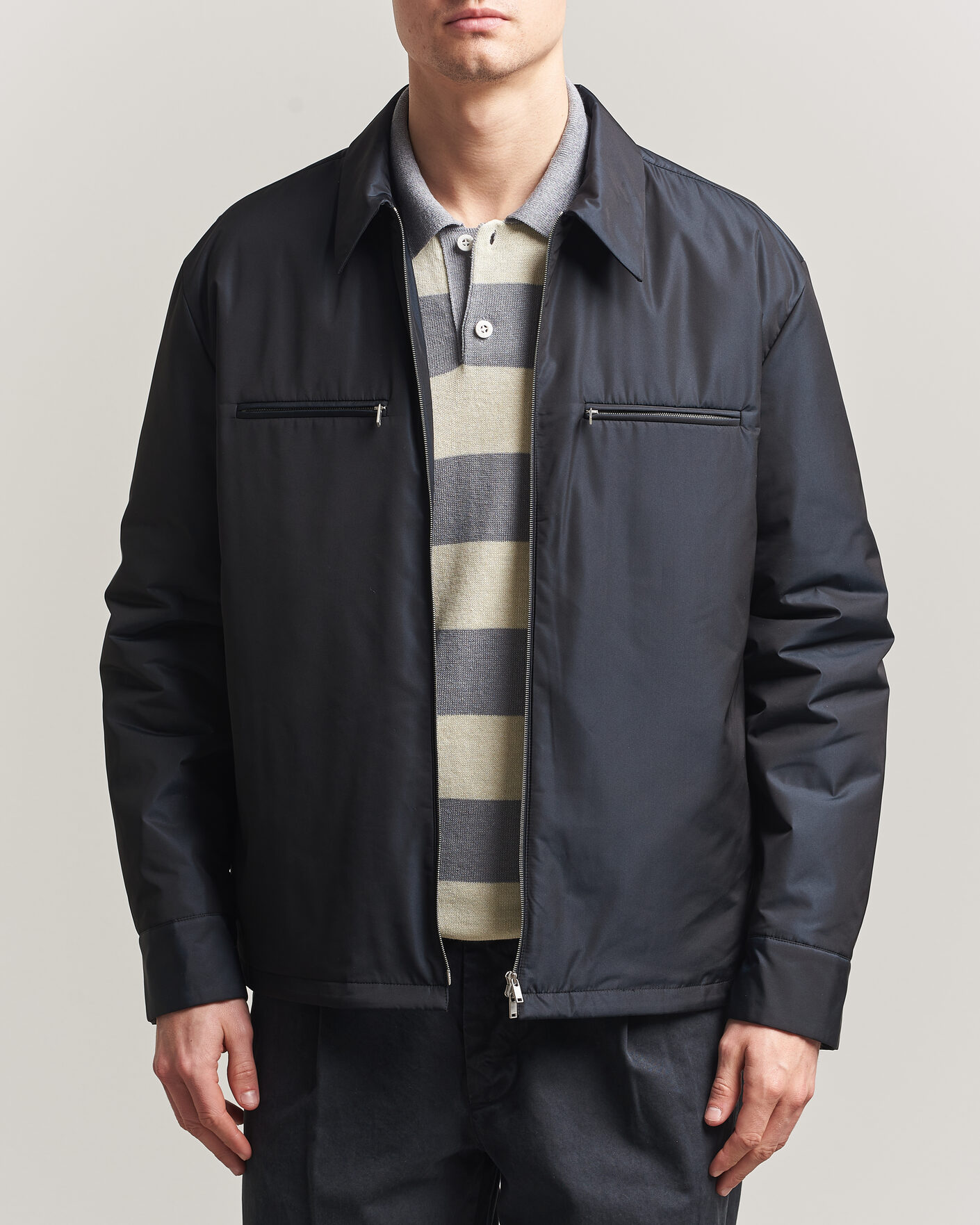 Heren | Jassen | Jil Sander | Nylon Zip Jacket Navy