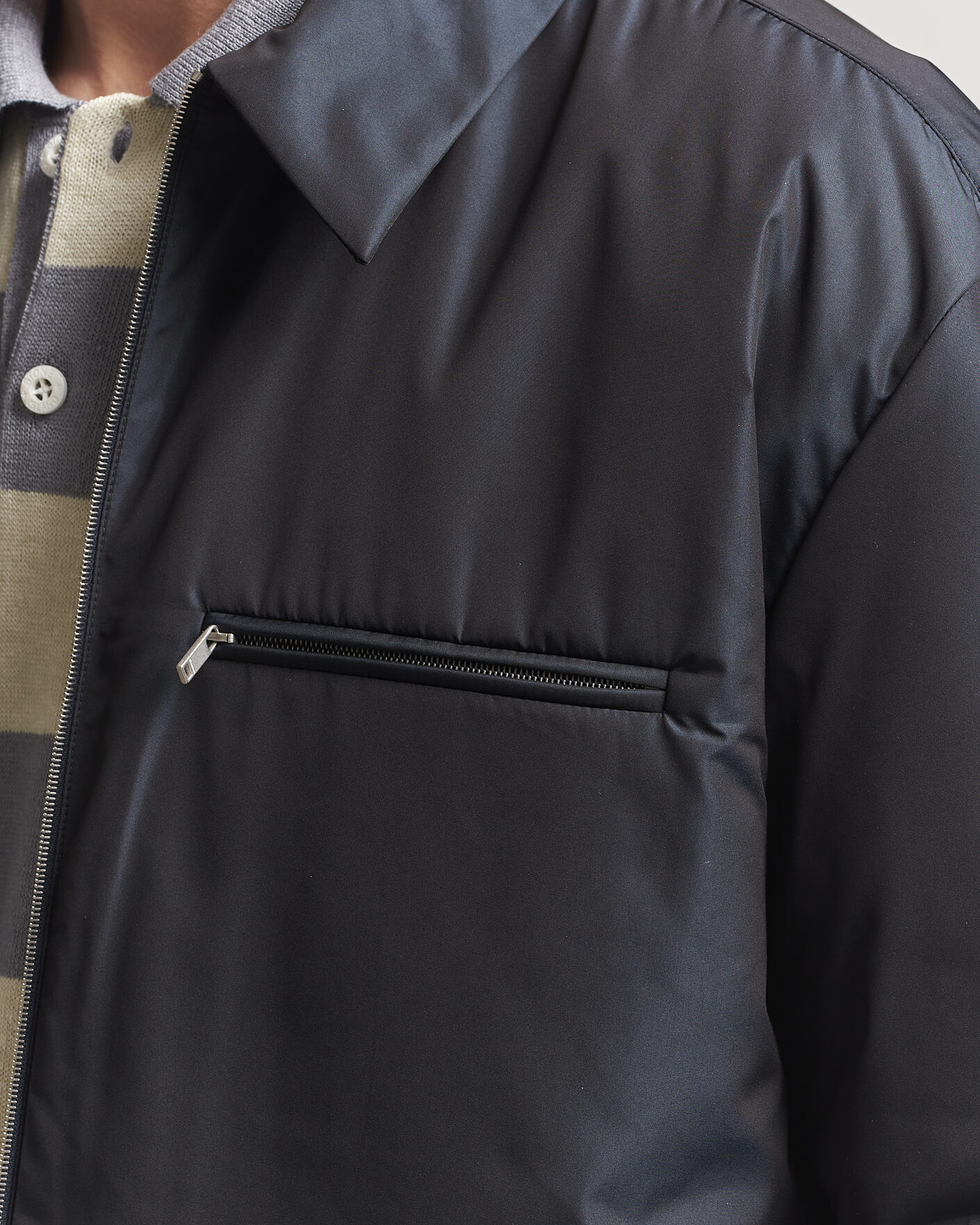 Homme | Manteaux Et Vestes | Jil Sander | Nylon Zip Jacket Navy