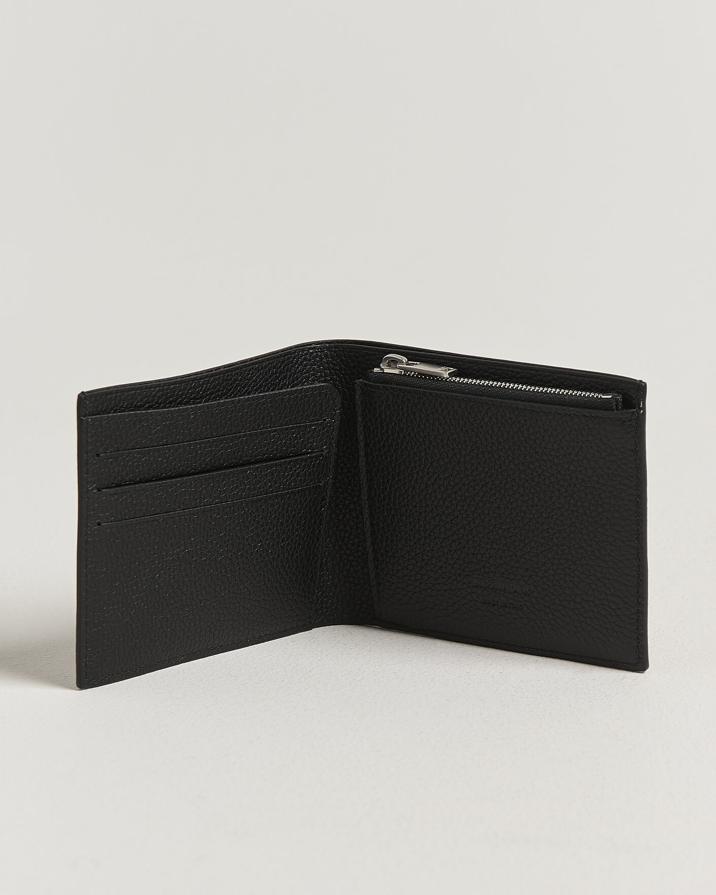 Heren | Portemonnees | Jil Sander | Grain Leather Zip Wallet Black