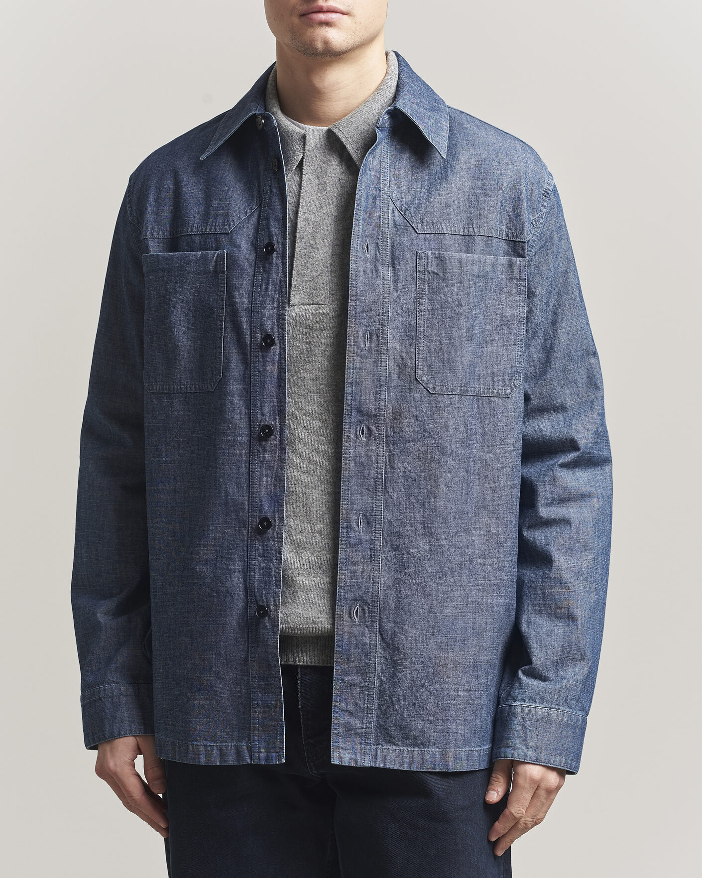 Homme | Chemises | Jil Sander | Denim Overshirt Indigo Blue