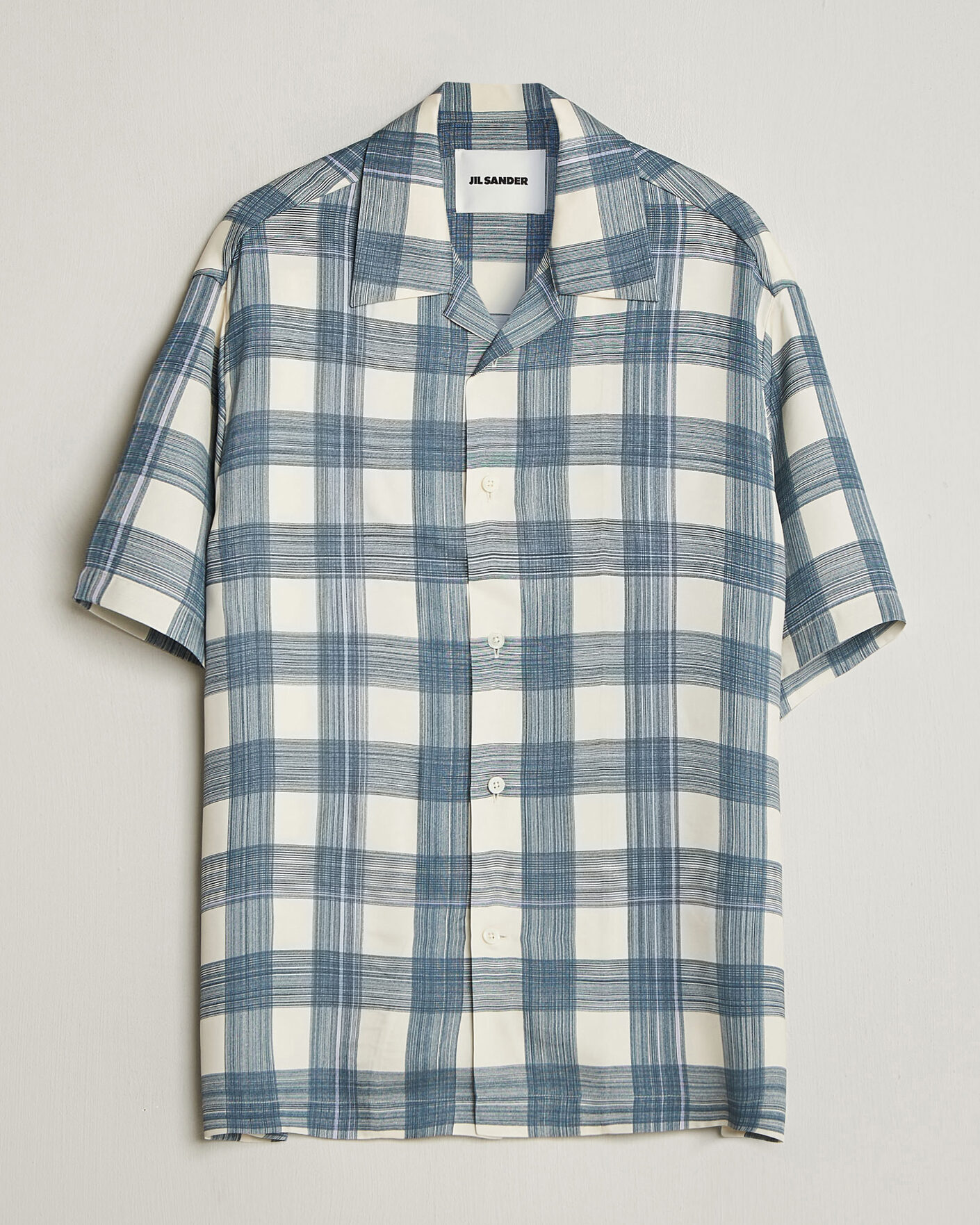 Heren | Overhemden | Jil Sander | Vichy Check Camp Shirt Blue/White